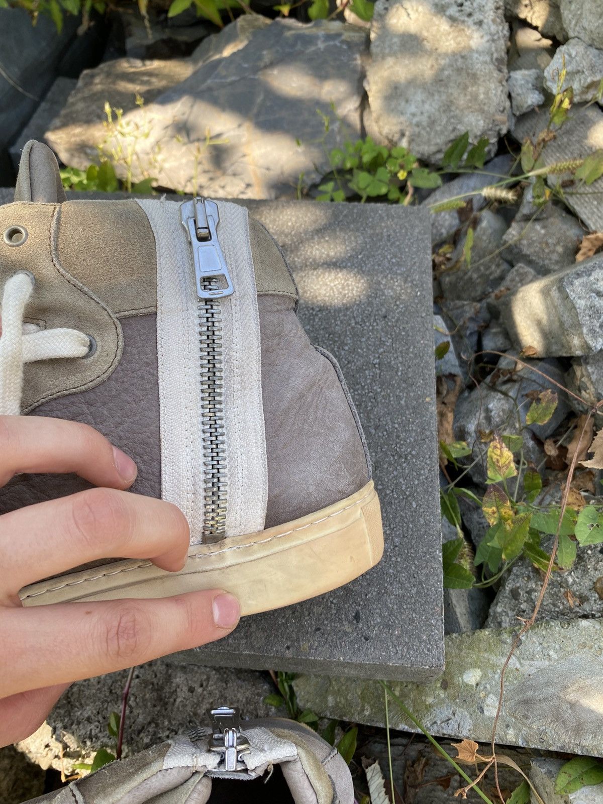 Allsaints All saints Hi-Top Leather shoes Rick Owens Balenciaga Style Size US 11 / EU 44 - 9 Thumbnail