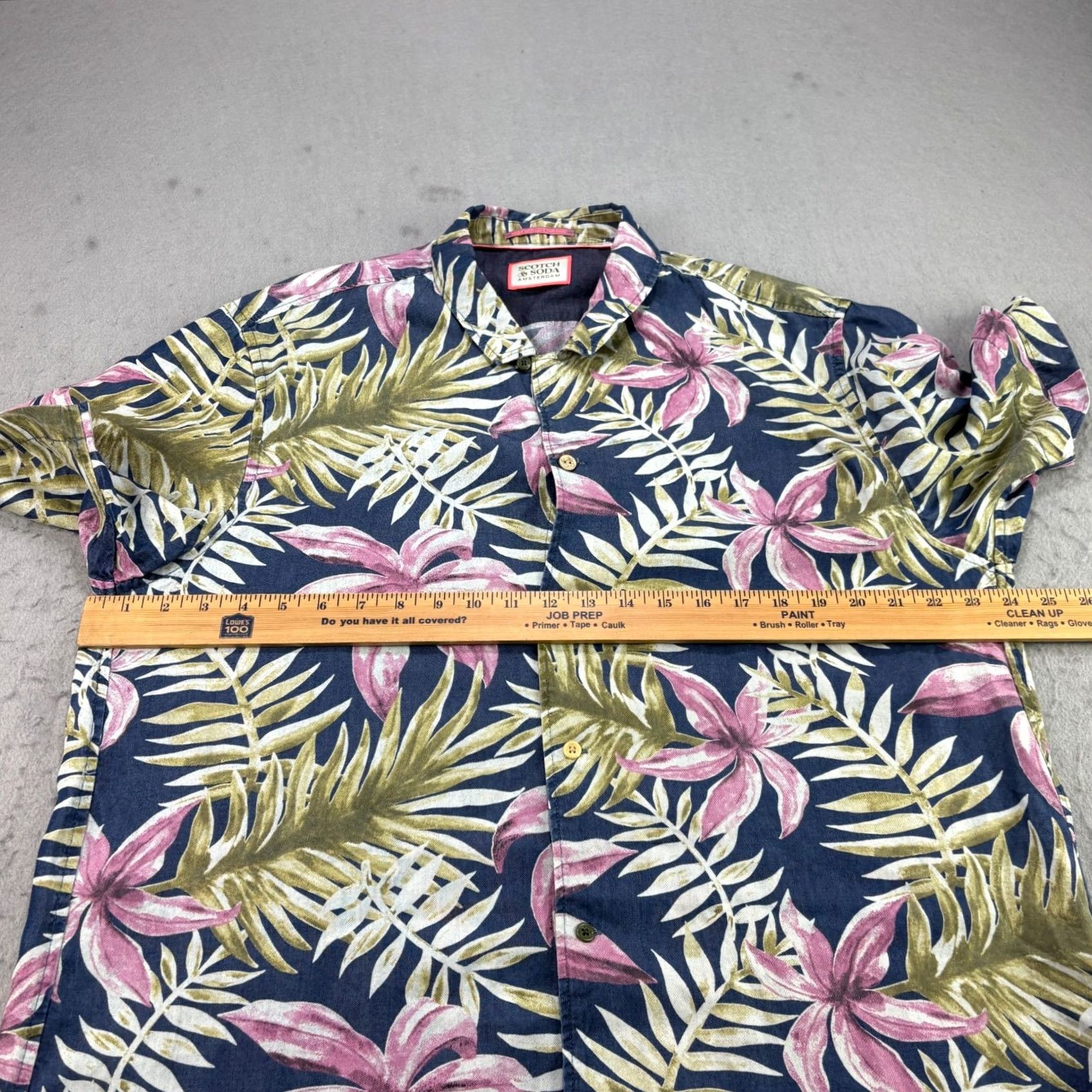 Scotch & Soda VINTAGE Scotch & Soda Shirt Mens XL Floral Hawaiian AOP Button Up Tropical Camp Viscose Size US XL / EU 56 / 4 - 4 Thumbnail