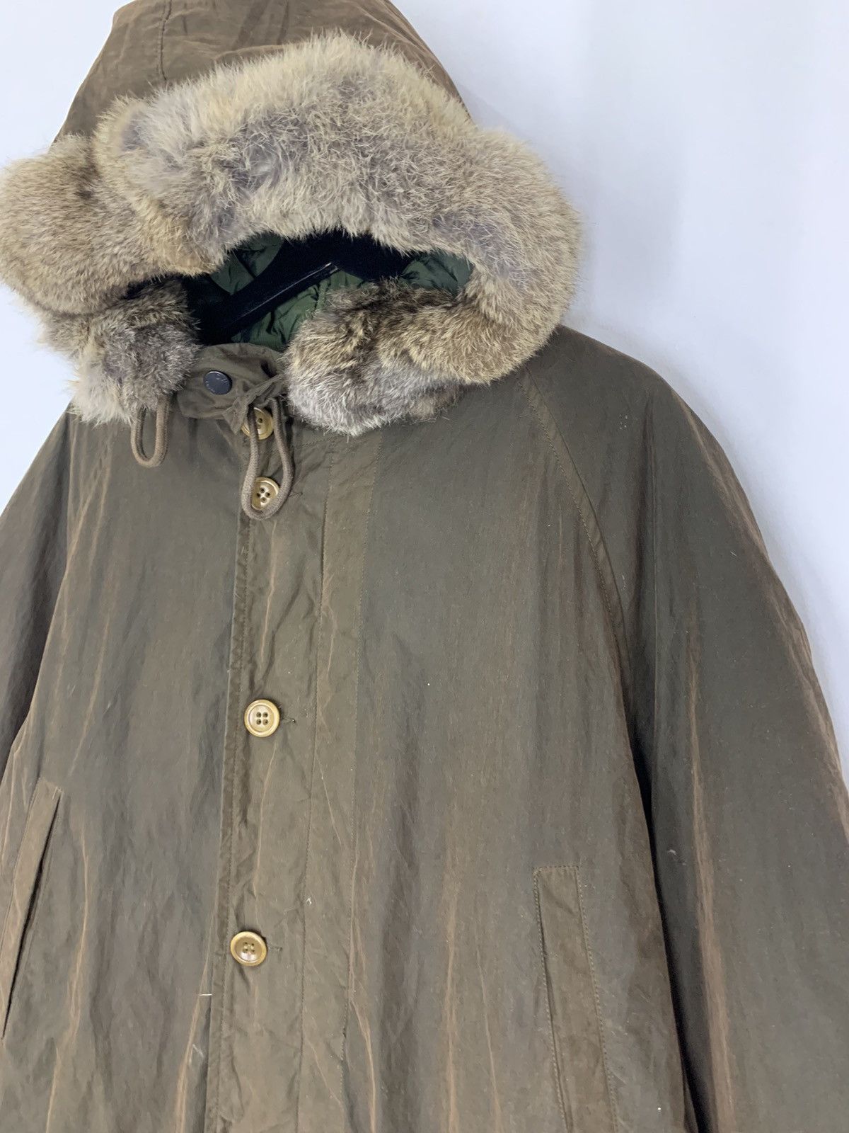 C.P. Company Archive Norge Waxed Puffer Lining Rabbit Fur Hoodie Size US XL / EU 56 / 4 - 5 Thumbnail