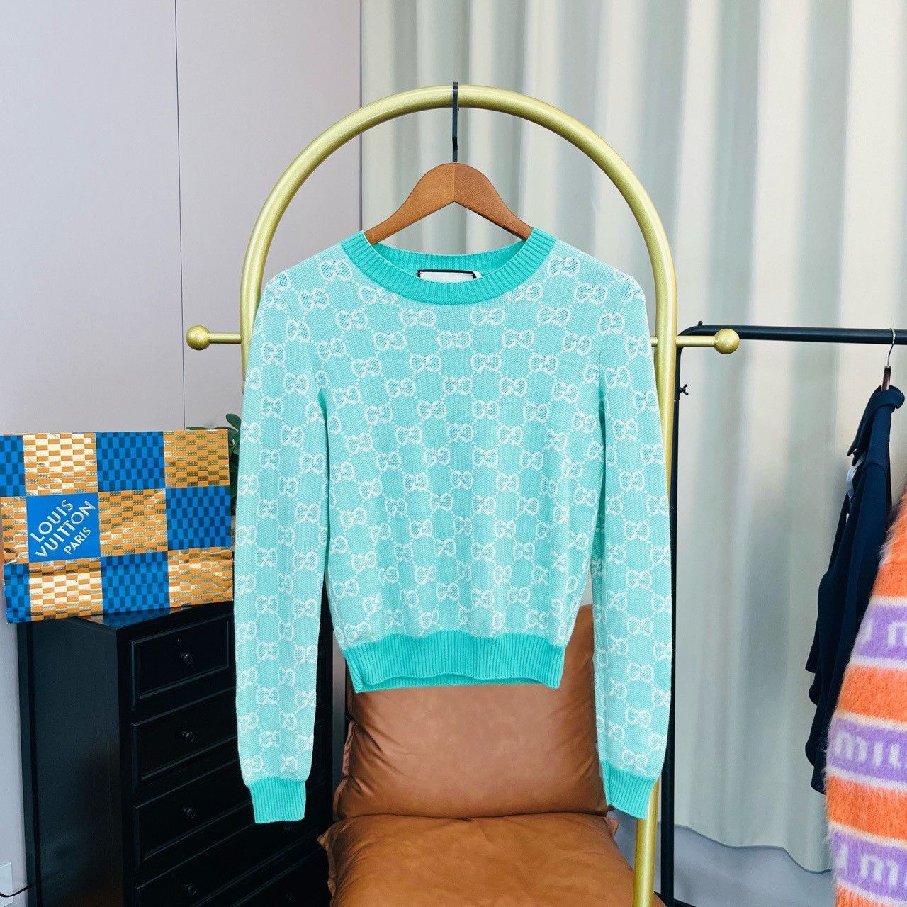Gucci Gucci Green full-print knitted sweater 2501-Nextarrow Size US S / EU 44-46 / 1 - 1 Thumbnail