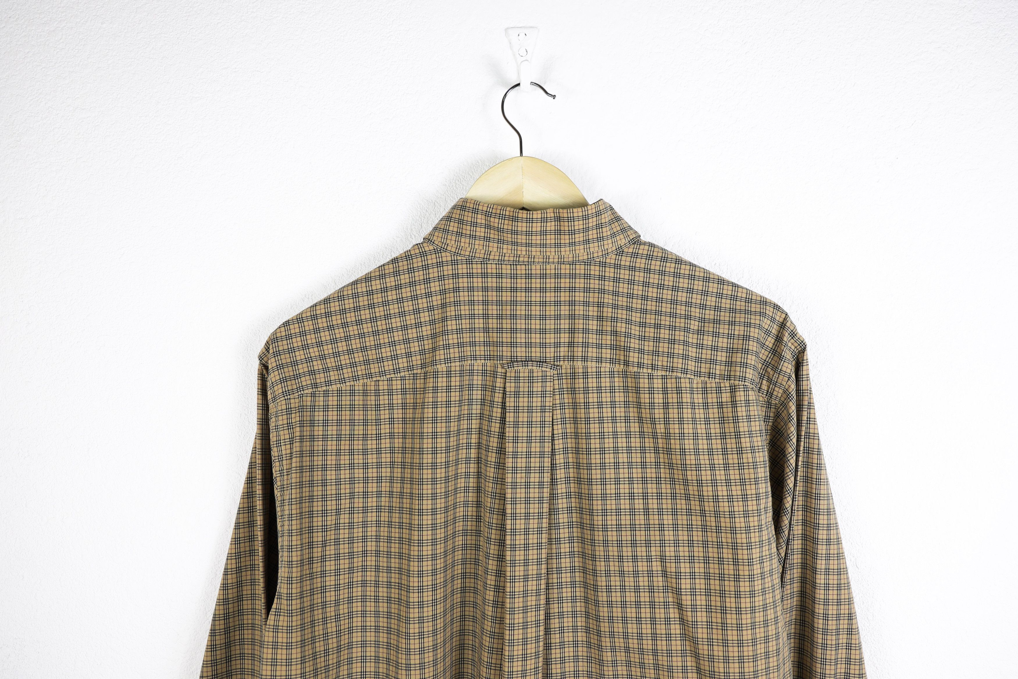 Burberry Vintage Burberry Knight Logo Biege Nova Check Oxford Shirt Size US XL / EU 56 / 4 - 10 Thumbnail