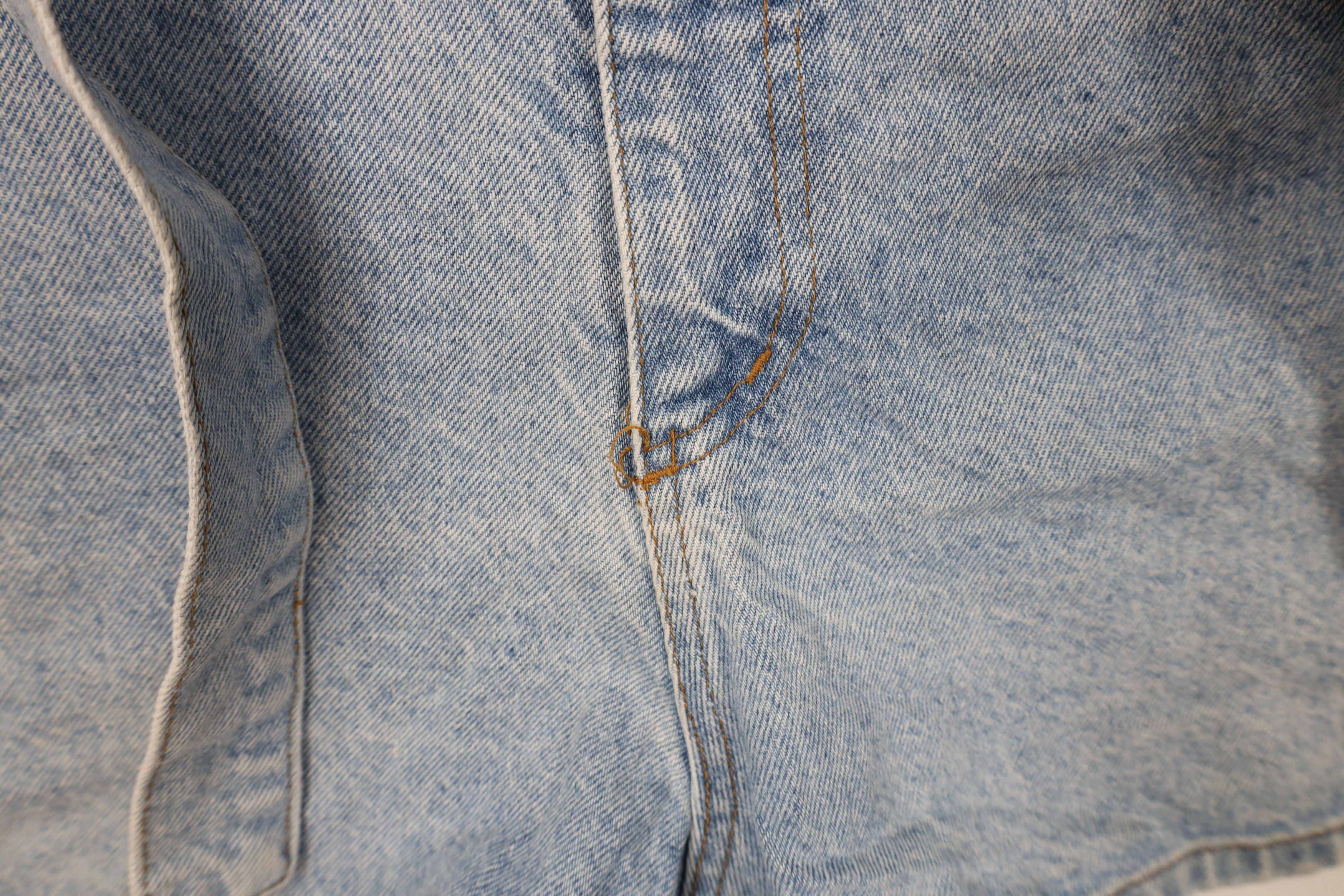 Vintage Vintage 90s Streetwear Tie Front Denim Jean Shorts USA Size 34" / US 12 / IT 48 - 5 Thumbnail