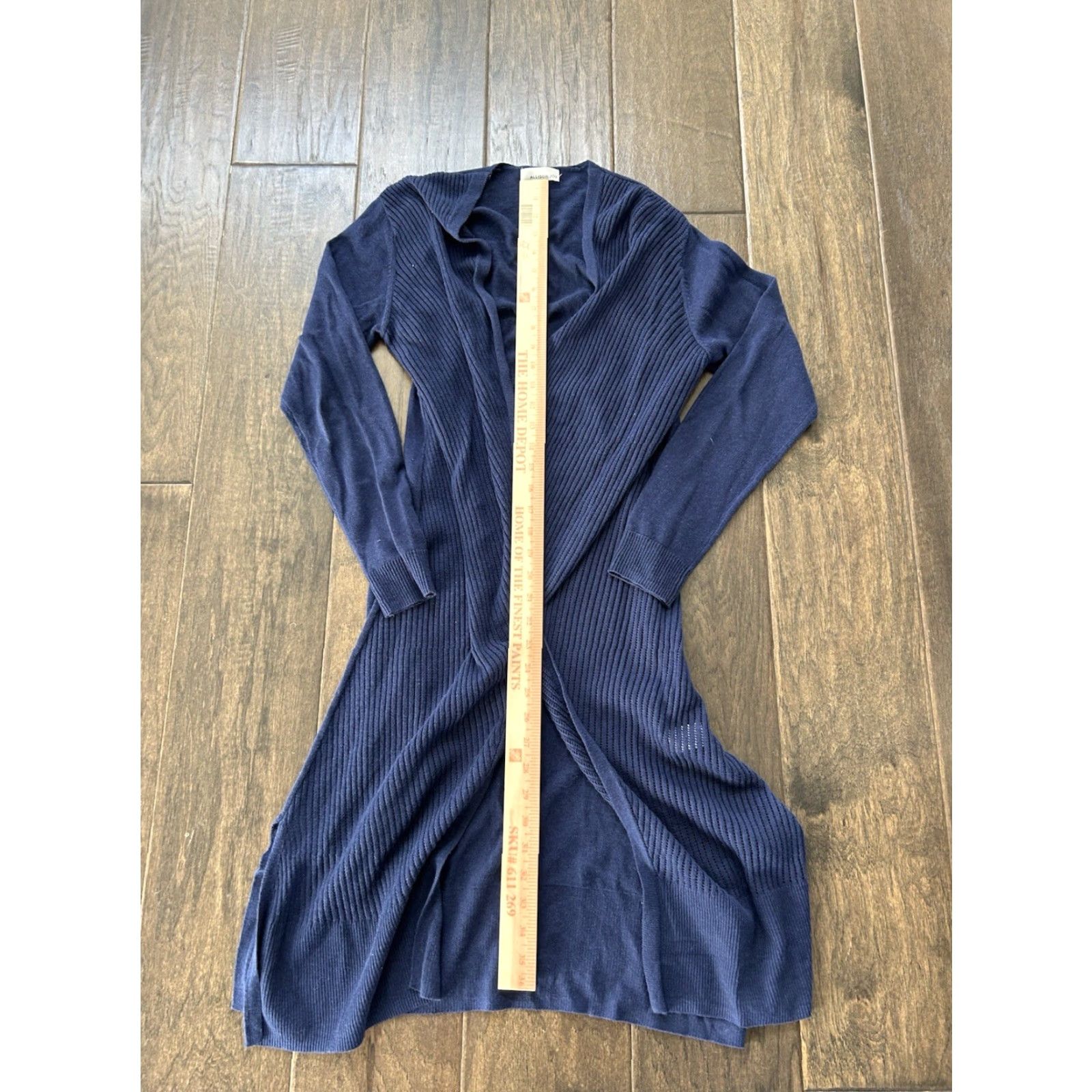 Vintage Allison Joy Cardigan Sweater Blue Open Front Cotton Blend Women's Small Cardigan Womens Small Blue Cotton Blend Open Front Sweater Size S / US 4 / IT 40 - 3 Thumbnail