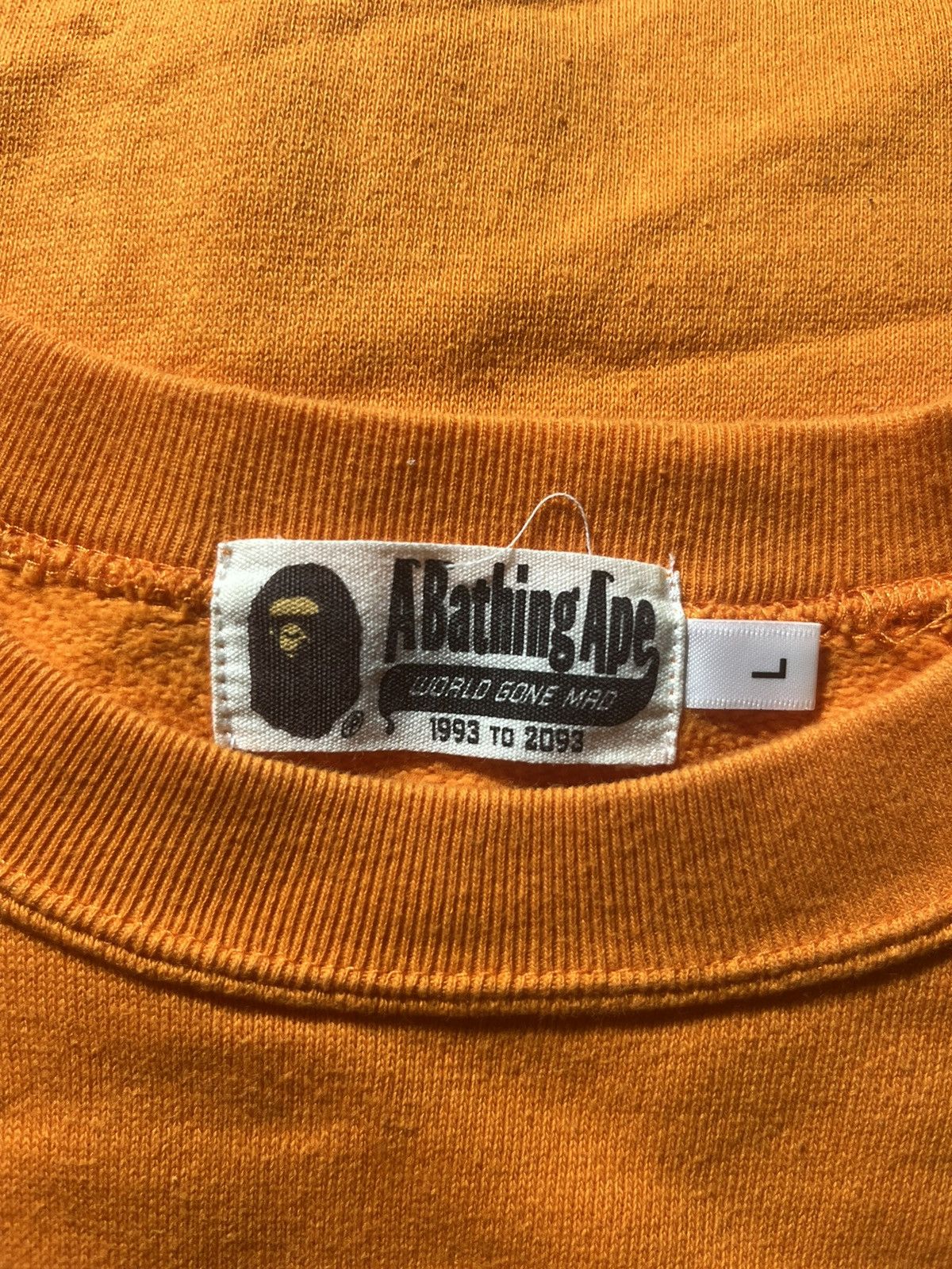 Bape Orange Bape Zip Crewneck Size US L / EU 52-54 / 3 - 8 Thumbnail