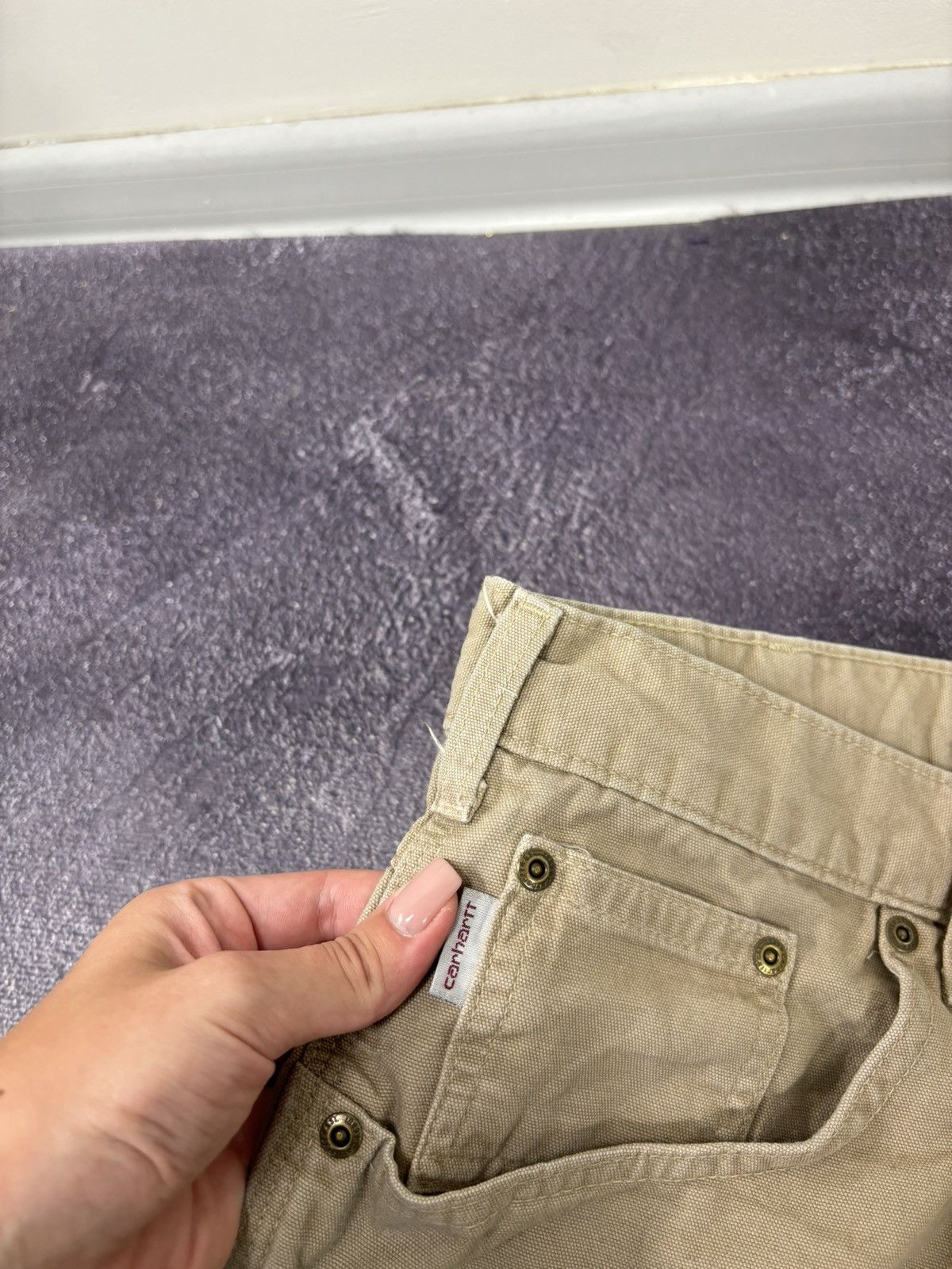Carhartt Vintage Carhartt USA Cream Work Hype Baggy Pants Size US 33 - 15 Thumbnail