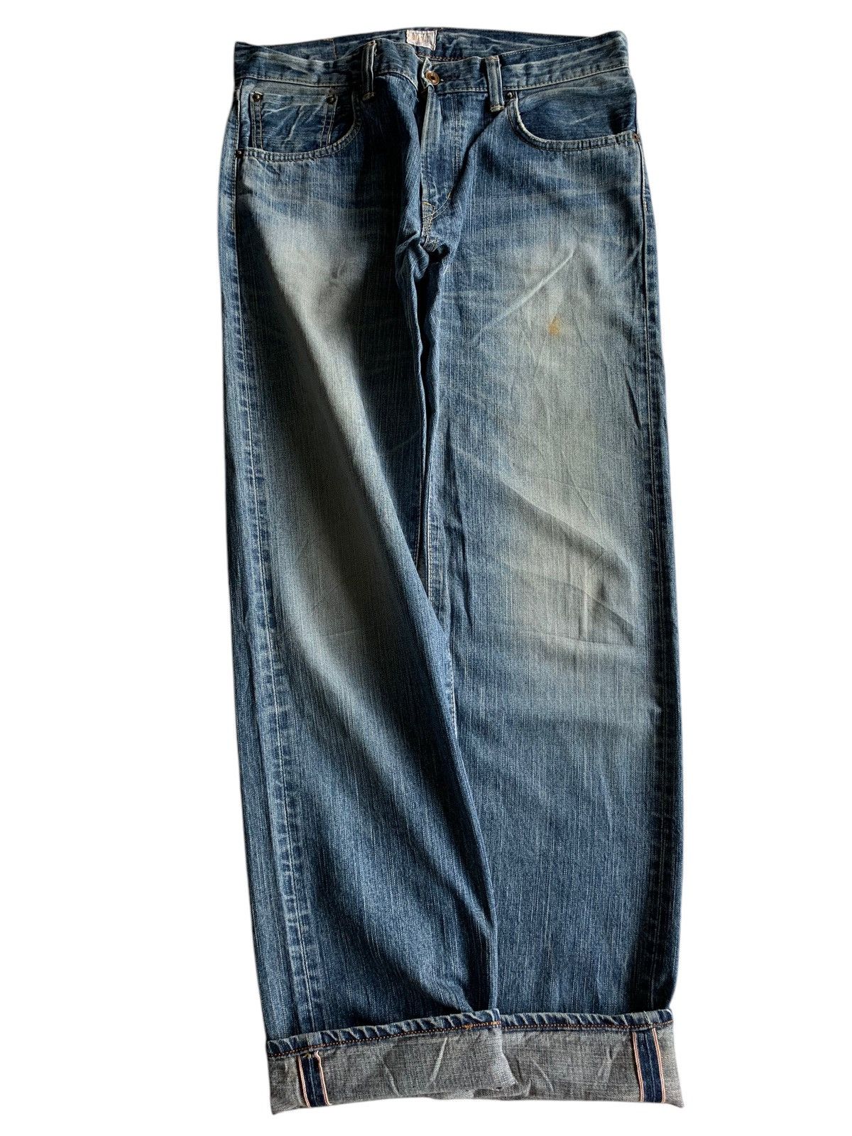 Kapital VINTAGE EDWIN 505ZX SELVEDGE FADED&RUSTY DISTRESSED DENIM Size US 34 / EU 50 - 5 Thumbnail
