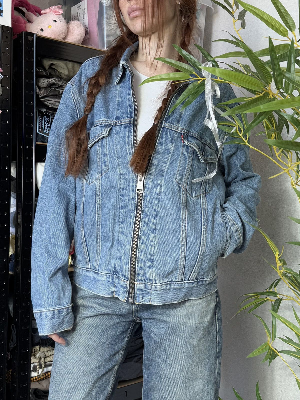 Levi's × Vintage VINTAGE LEVI’S PREMIUM 2000s ZIP UP DENIM JACKET Size S / US 4 / IT 40 - 2 Thumbnail