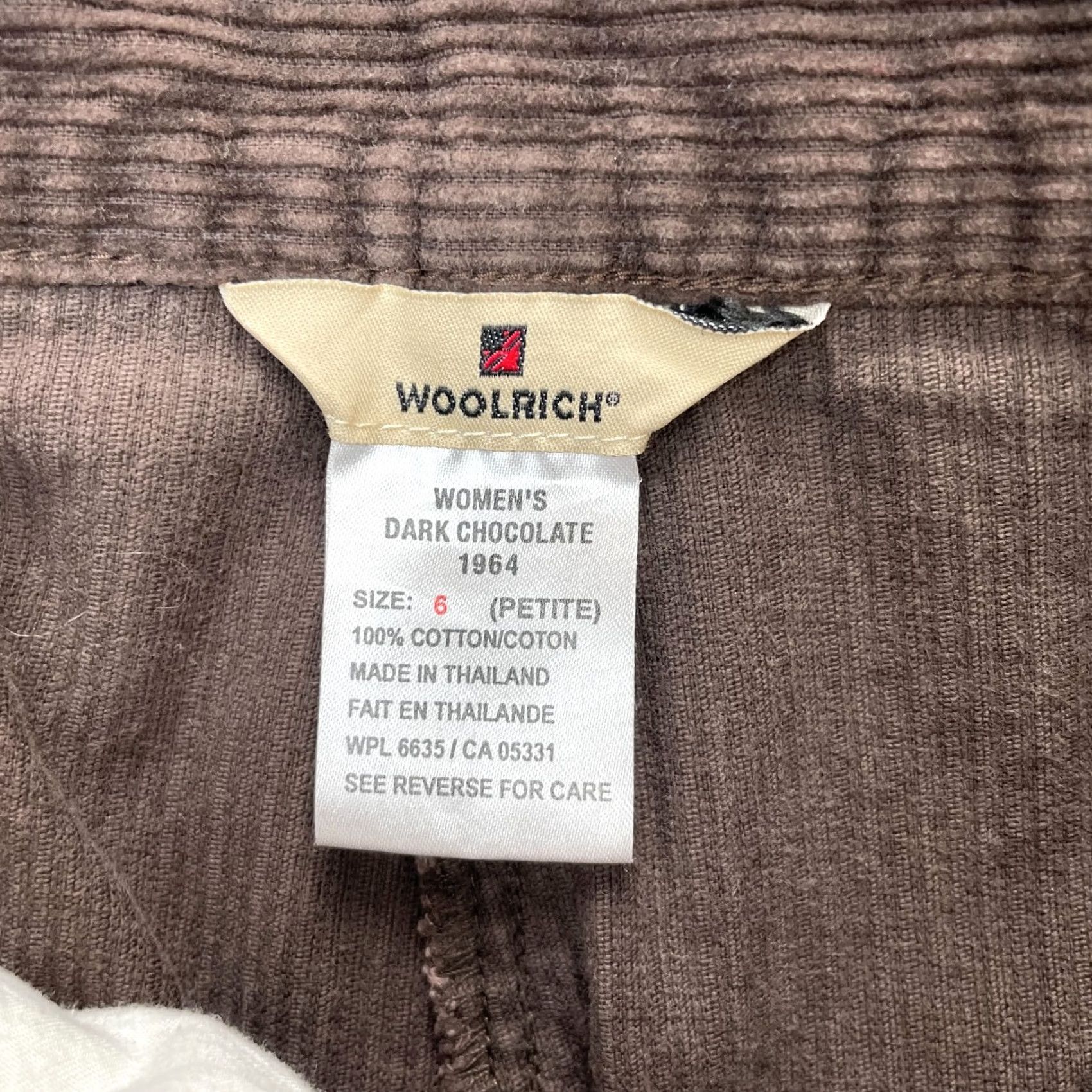 Vintage VINTAGE Woolrich Pants Womens 6P Chino Corduroy Cotton Straight Leg Brown 28" Inseam 28" Casual Preppy Retro Womens Size 28" / US 6 / IT 42 - 3 Thumbnail