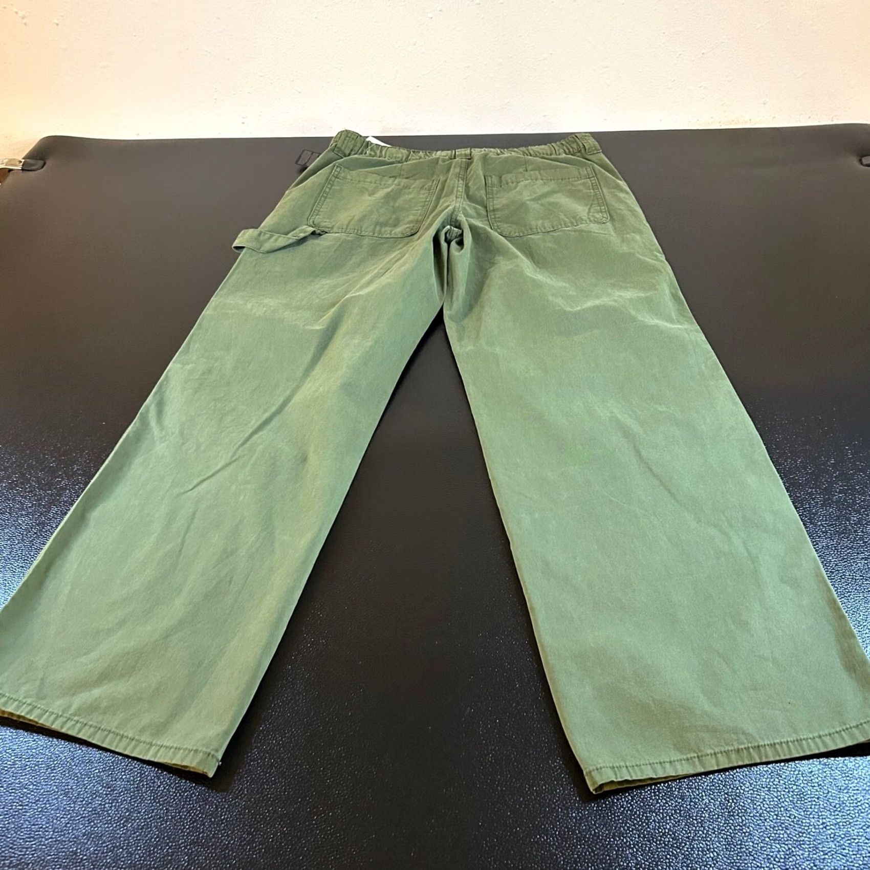 Forever 21 Forever 21 Carpenter Pants Green Wide Leg Womens 34x30" NWT Casual Workwear Twill Pockets Size 36" / US 14 / IT 50 - 4 Thumbnail