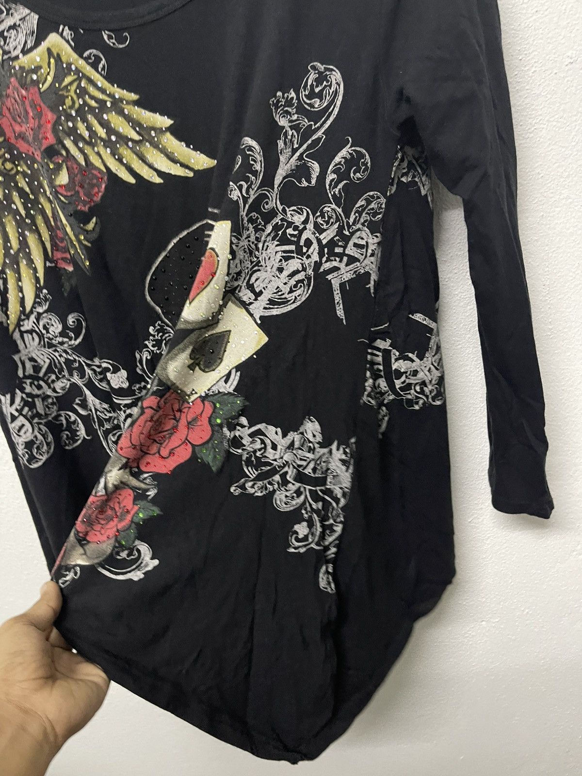 Japanese Brand 2000s DIG DEEP JAPANESEBRAND SKULL ASYMMETRICAL LONG SLEEVE Size L / US 10 / IT 46 - 12 Thumbnail