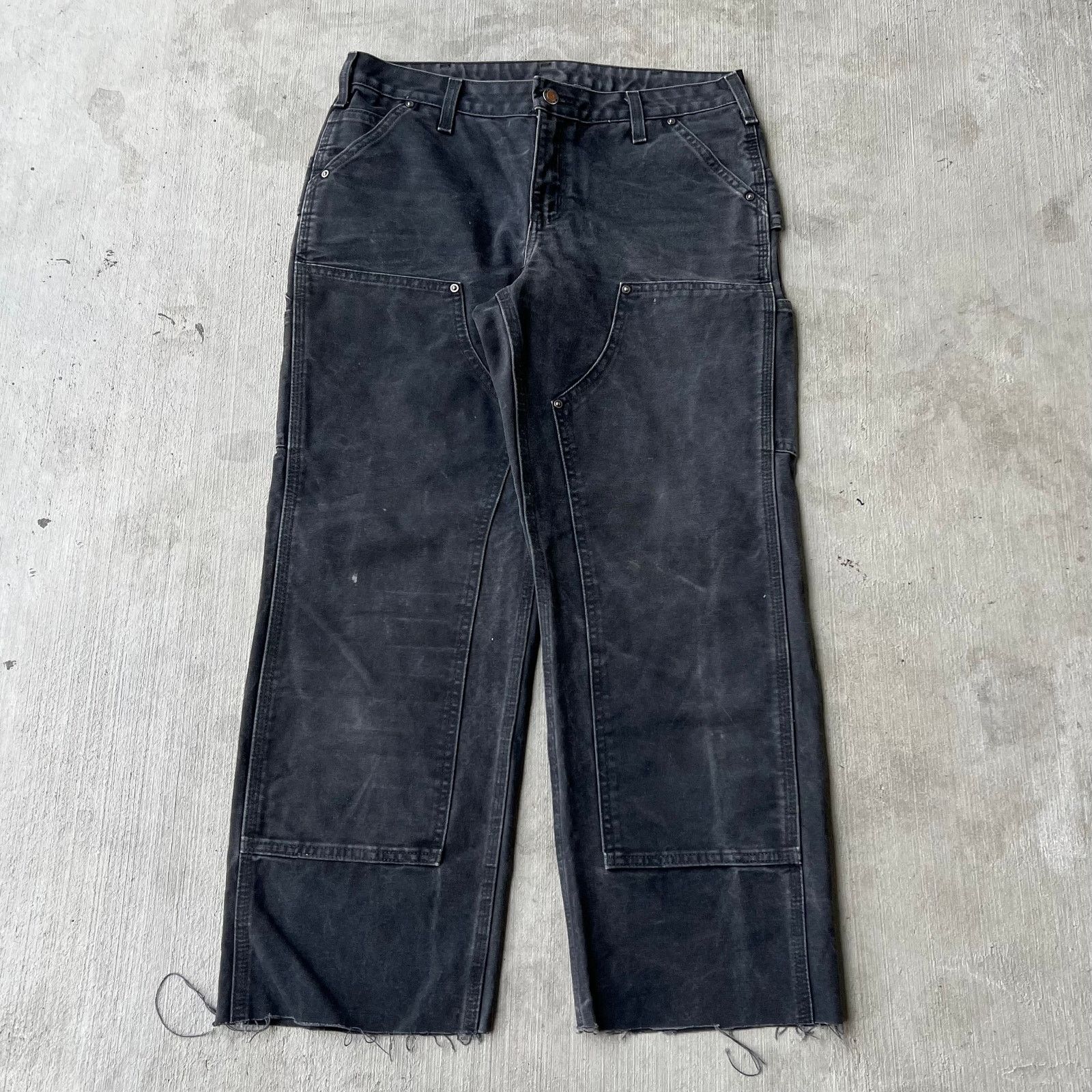 Carhartt × Vintage Carhartt black WOMENS double knee work wear carpenter pants Size US 32 / EU 48 - 1 Thumbnail