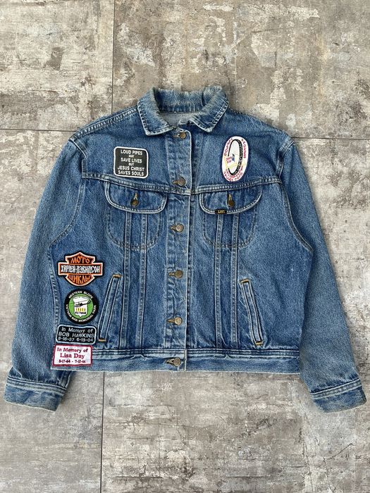 Vintage Vintage 80s Lee 101-J “Jesus” Biker Denim Jacket | Grailed