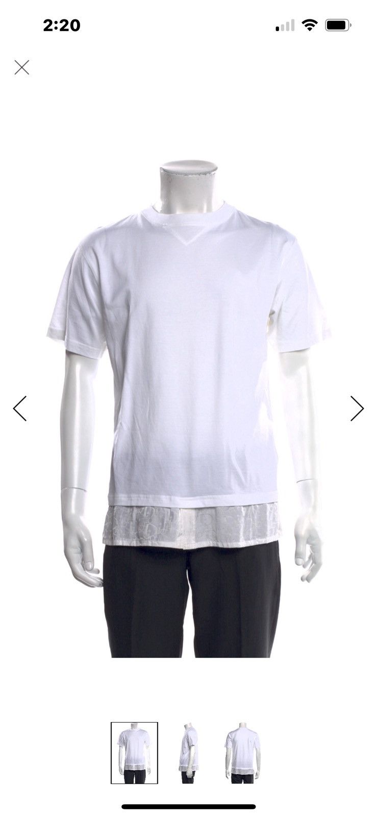 Dior Dior double-layer letter T-shirt Size US S / EU 44-46 / 1 - 8 Thumbnail