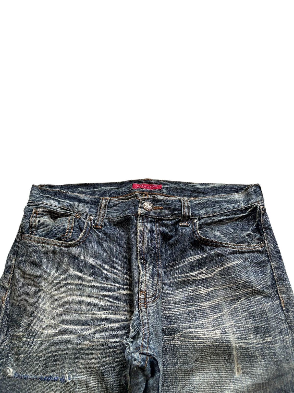 Japanese Brand Vintage Japanese Brand Crack Wash Distressed Flare Jeans Size US 32 / EU 48 - 4 Thumbnail