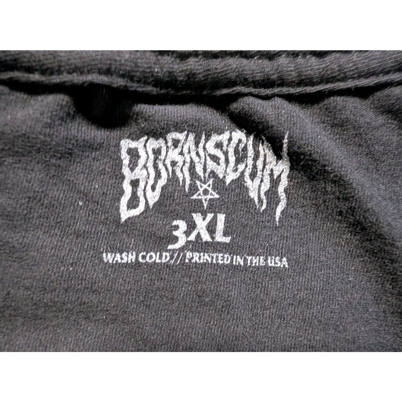 Born Born Scum T-Shirt Men 3XL Black Double-Sided Printed In The USA Graphic Print Crew Neck Short Sleeve Vintage? Size US XXL / EU 58 / 5 - 6 Thumbnail