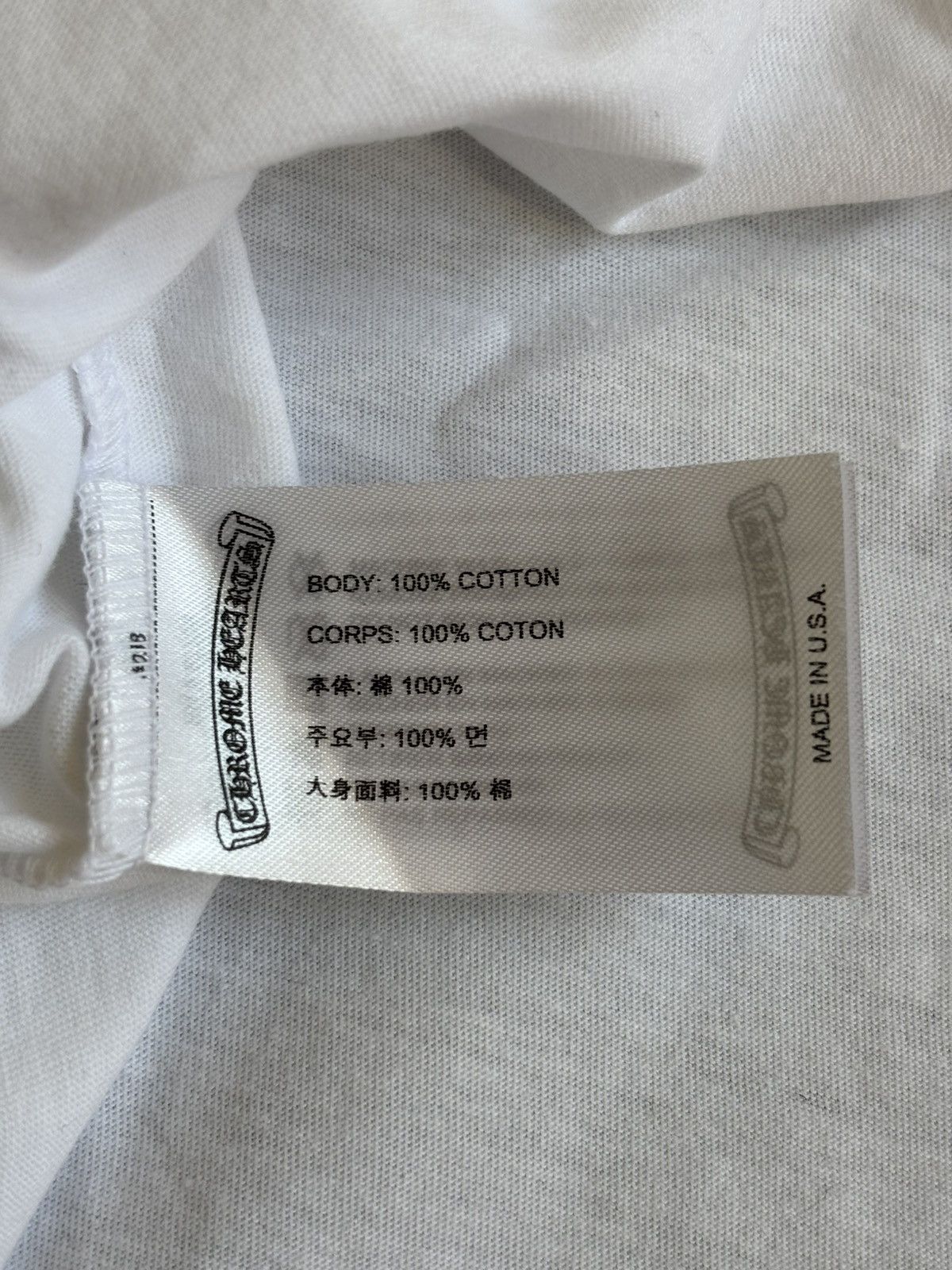 Chrome Hearts Chrome Hearts White Scroll Tee Size US M / EU 48-50 / 2 - 6 Thumbnail