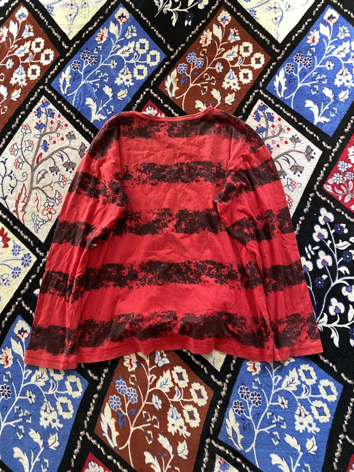 20471120 Slash Number Striped Poem Punk Longsleeve Size US L / EU 52-54 / 3 - 4 Thumbnail