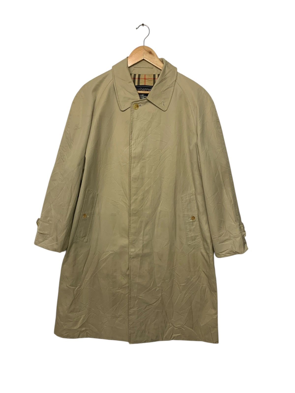 Burberry × Designer × Vintage Vintage Burberry's Nova Chek Long Jacket Button Ups Size US L / EU 52-54 / 3 - 3 Thumbnail