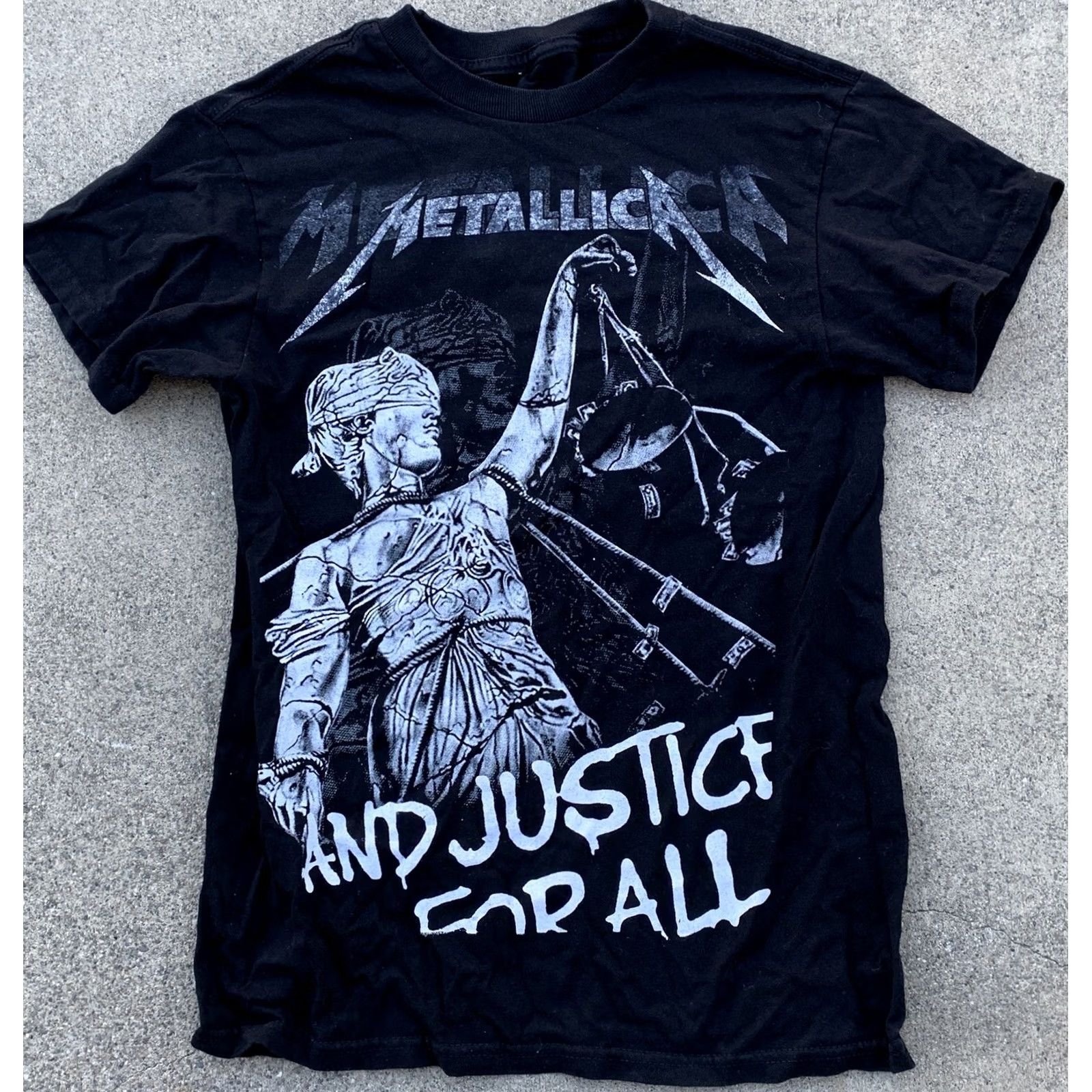 Vintage VINTAGE Metallica And Justice For All Super Bowl 50 2016 San Francisco T-Shirt S Mens Black Short Sleeve Crew Neck Graphic Tee Concert Size US S / EU 44-46 / 1 - 6 Thumbnail