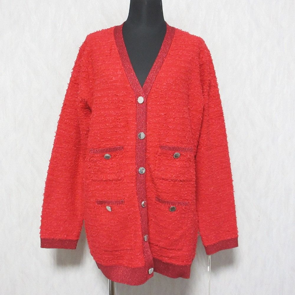Other Other GRACE CONTINENTAL V Neck Tweed Knit Cardigan Others Tops 0124453018 DUTY FREE for USA Size ONE SIZE - 1 Thumbnail