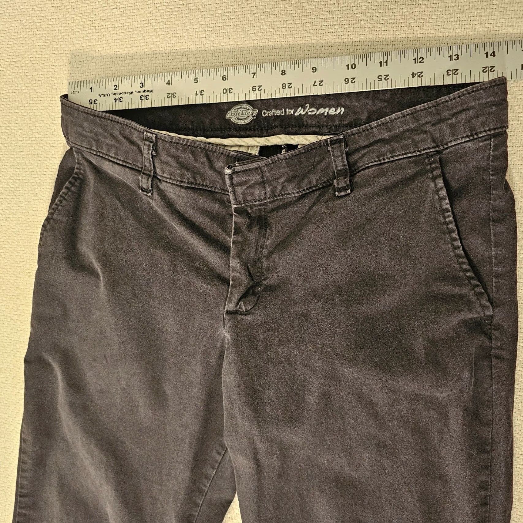 Dickies VINTAGE Dickies Pants Womens Size 6 Black Slim Fit Bootcut Chino Casual Workwear Size 28" / US 6 / IT 42 - 6 Thumbnail