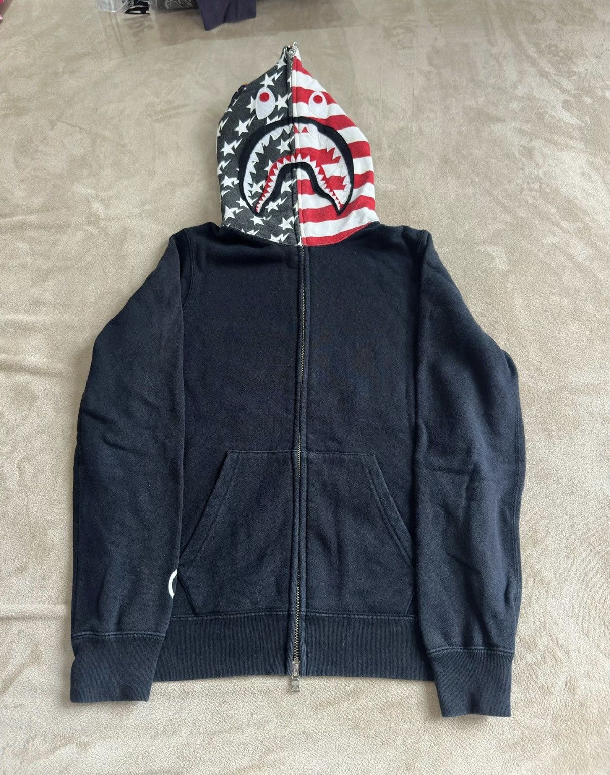 Bape BAPE Shark Head Color Block Hoodie K5 Size US XS / EU 42 / 0 - 1 Thumbnail