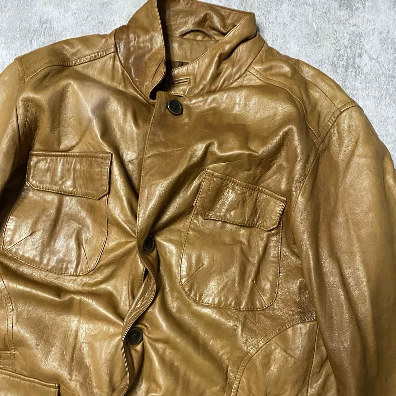 Other Tan and brown leather jacket leather Size US L / EU 52-54 / 3 - 2 Thumbnail