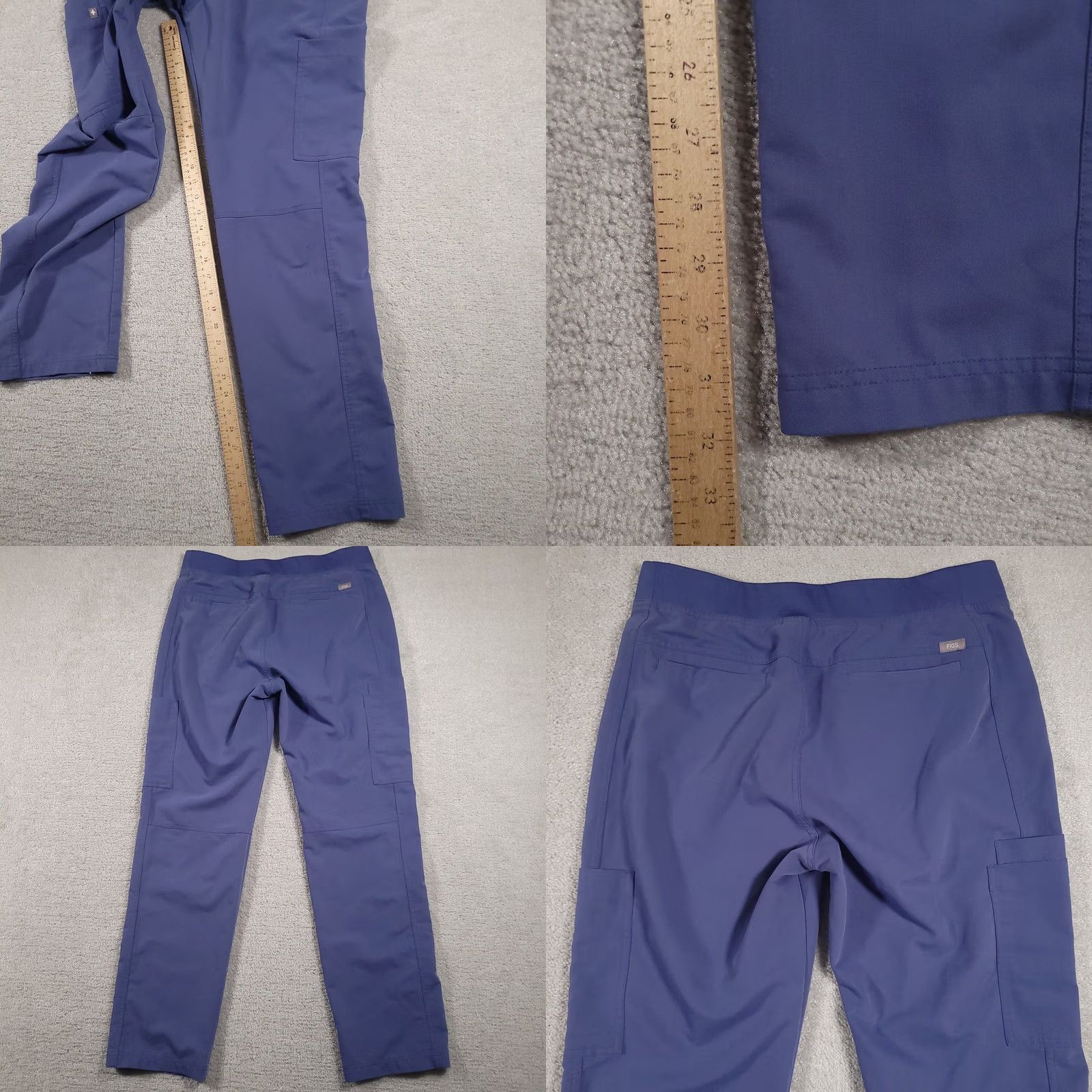 Vintage FIGS Technical Collection Pants Mens Large Blue Cargo Pocket Workwear Scrub Pants Straight Leg Size US 33 - 9 Thumbnail