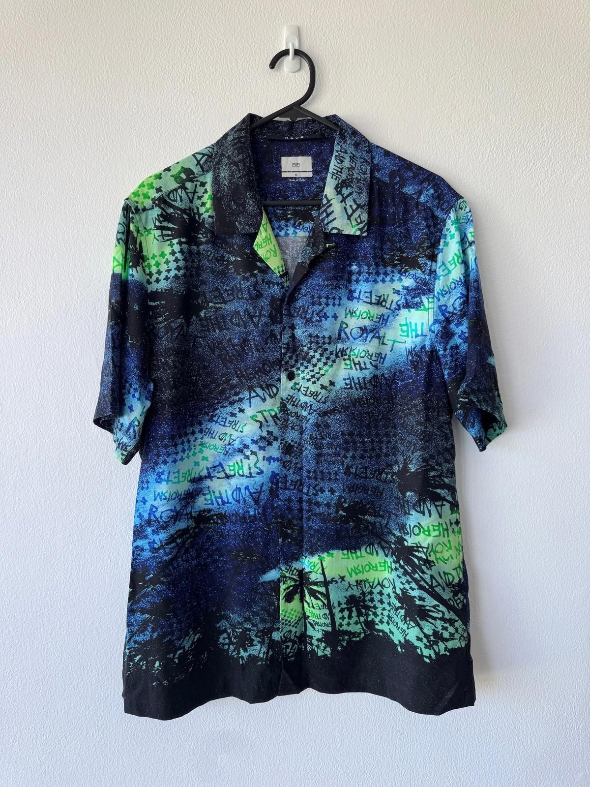 Ksubi new ksubi medium m short sleeve shirt top resort blue palm Size US M / EU 48-50 / 2 - 1 Thumbnail