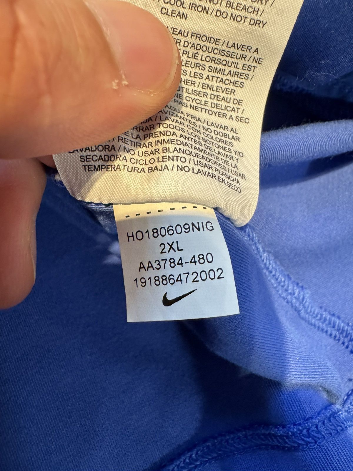 Nike Nike Sportswear Tech Men's Full Zip Hoodie Size XXL Blue Size US XXL / EU 58 / 5 - 8 Thumbnail