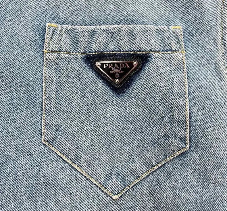 Prada Prada Blue classic triangle mark pocket short sleeves Size US S / EU 44-46 / 1 - 3 Thumbnail