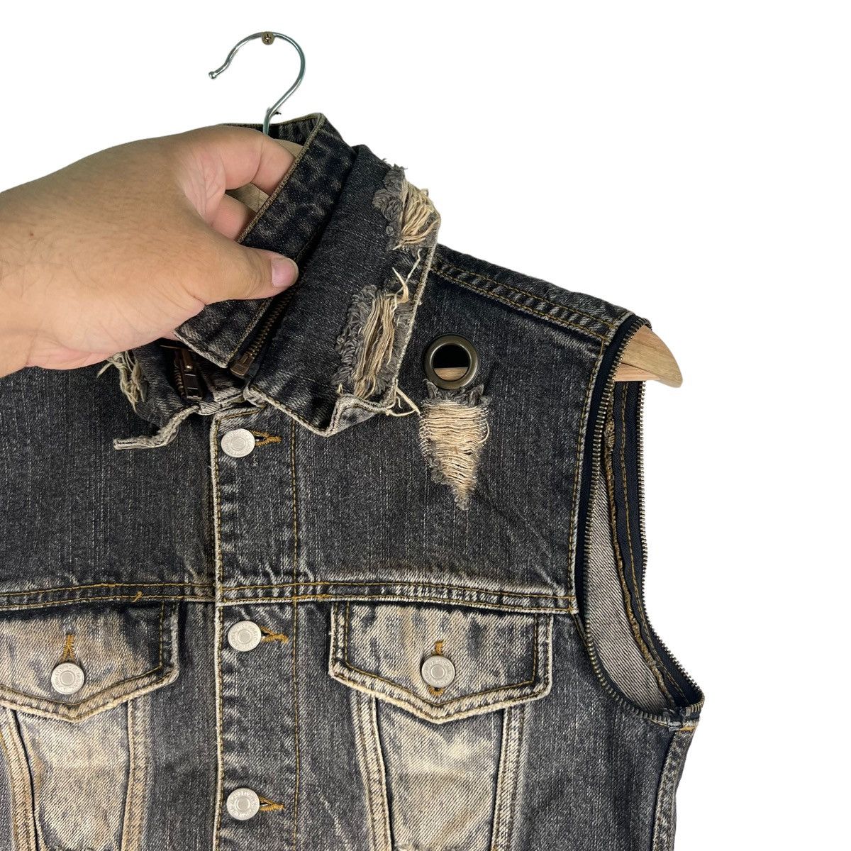 Hysteric Glamour 🔥Biker Vest Denim Jacket Fuga Japan Made Size US S / EU 44-46 / 1 - 5 Thumbnail