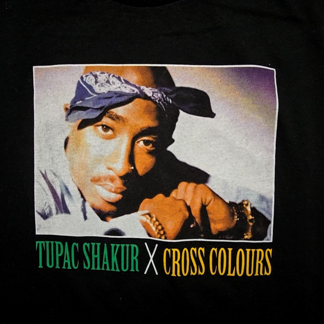 Cross Colours Tupac Shakur Cross Colours Tee Black 2XL Hip Hop Shirt Size US XL / EU 56 / 4 - 2 Thumbnail