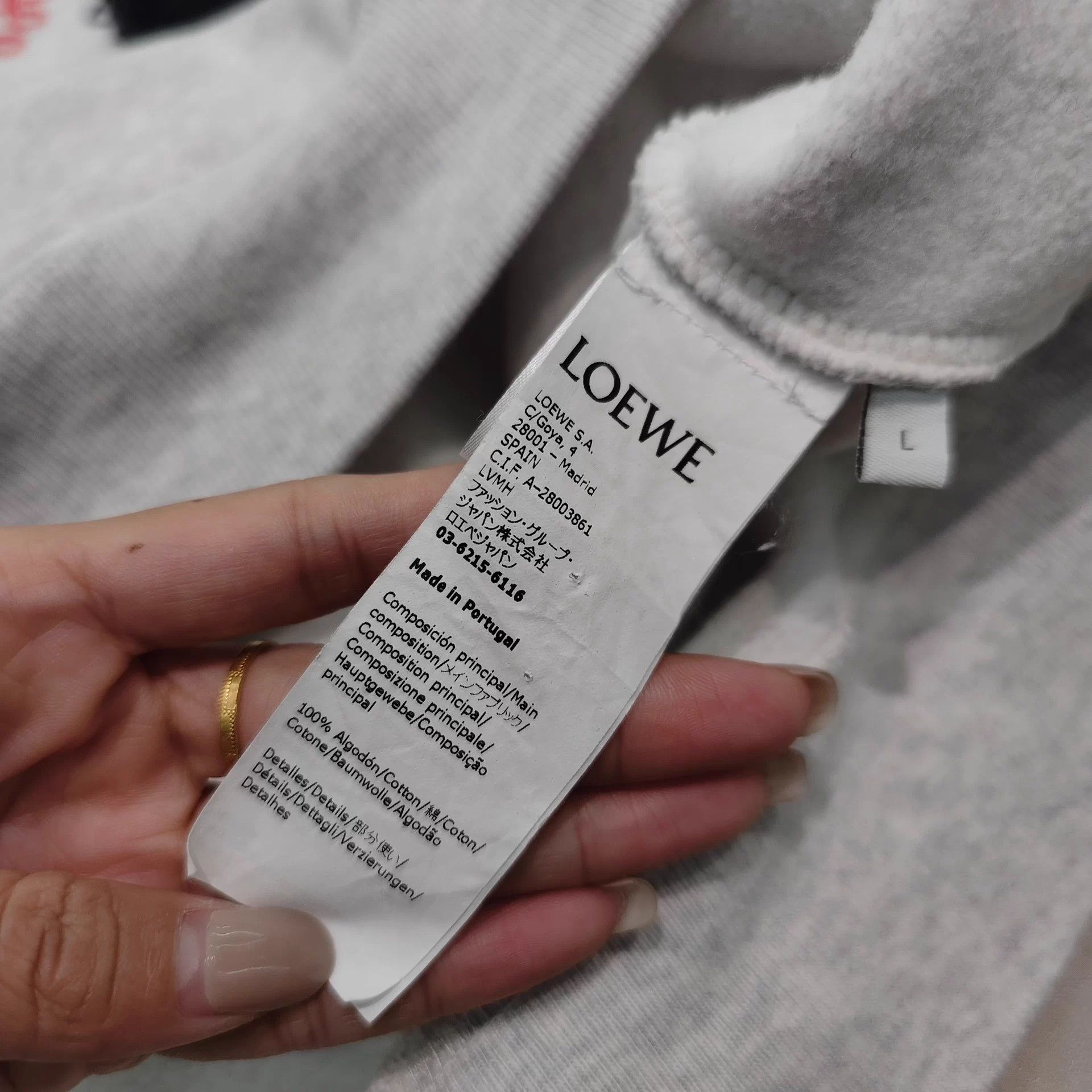 Loewe LOEWE 99 New Coal Hoodie L Size L / US 10 / IT 46 - 5 Thumbnail