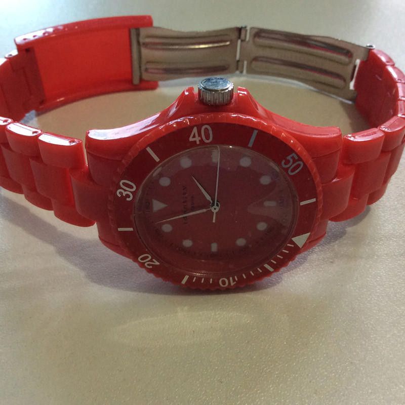Designer Identity red plastic watch Size ONE SIZE - 1 Thumbnail