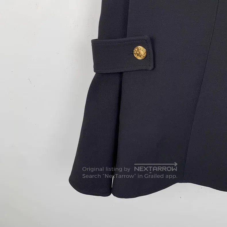 Louis Vuitton Louis Vuitton 22 Black Wool Zip Crew Neck Short Sleeve Dre Size XXS / US 00 / IT 34 - 4 Thumbnail