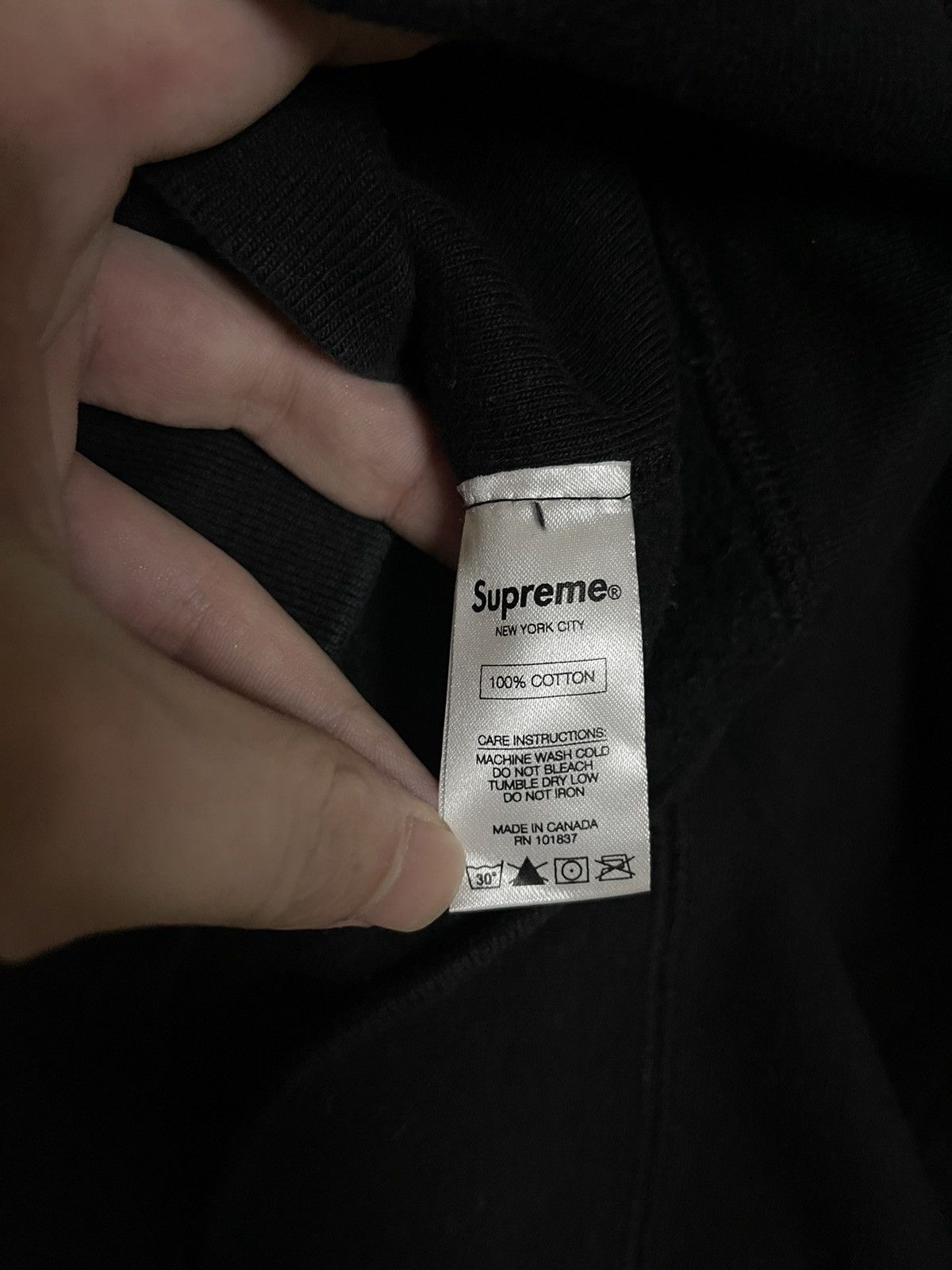 Supreme Supreme fw16 black on black hooded sweatshirt hoodie Size US L / EU 52-54 / 3 - 7 Thumbnail