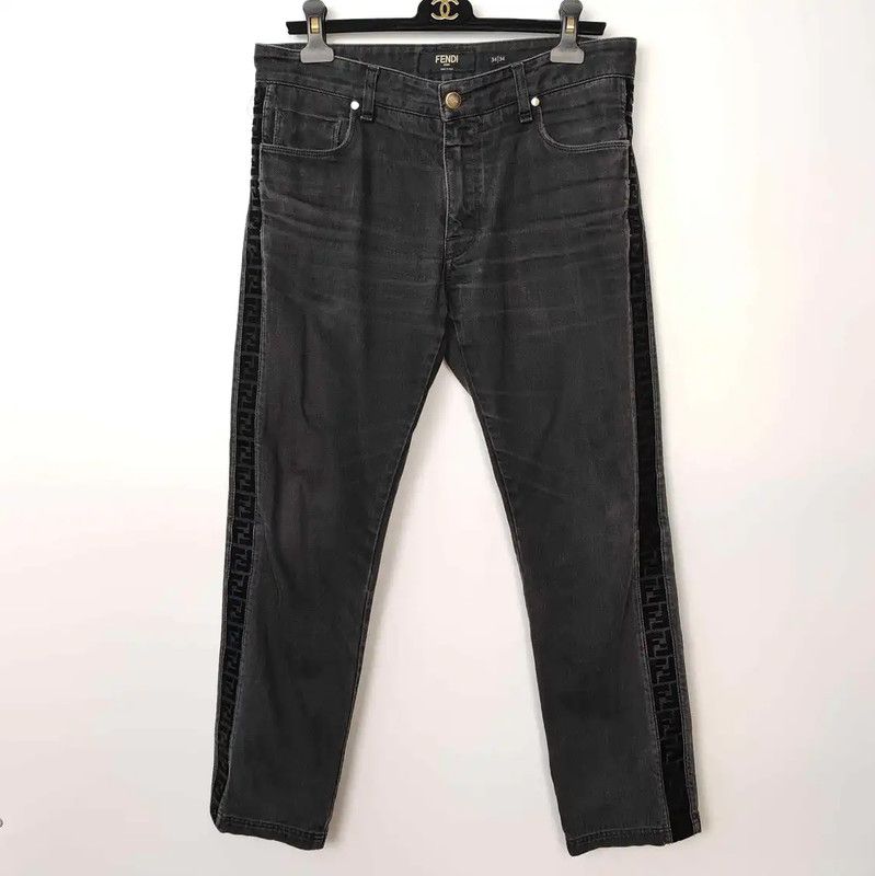 Fendi Fendi Casual Black Cotton Pants for Men 0089 Size US 32 / EU 48 - 1 Thumbnail