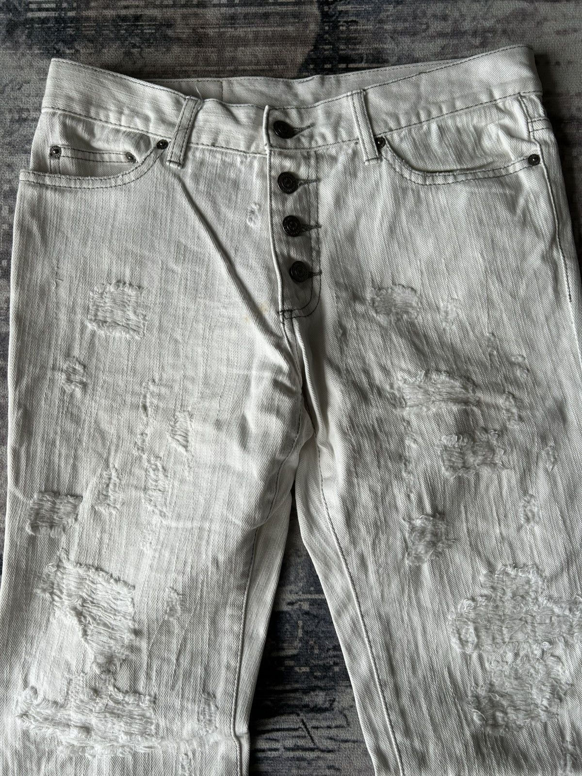 Tornado Mart Tornado Mart Super Flared Distressed Jeans Size US 31 - 5 Thumbnail