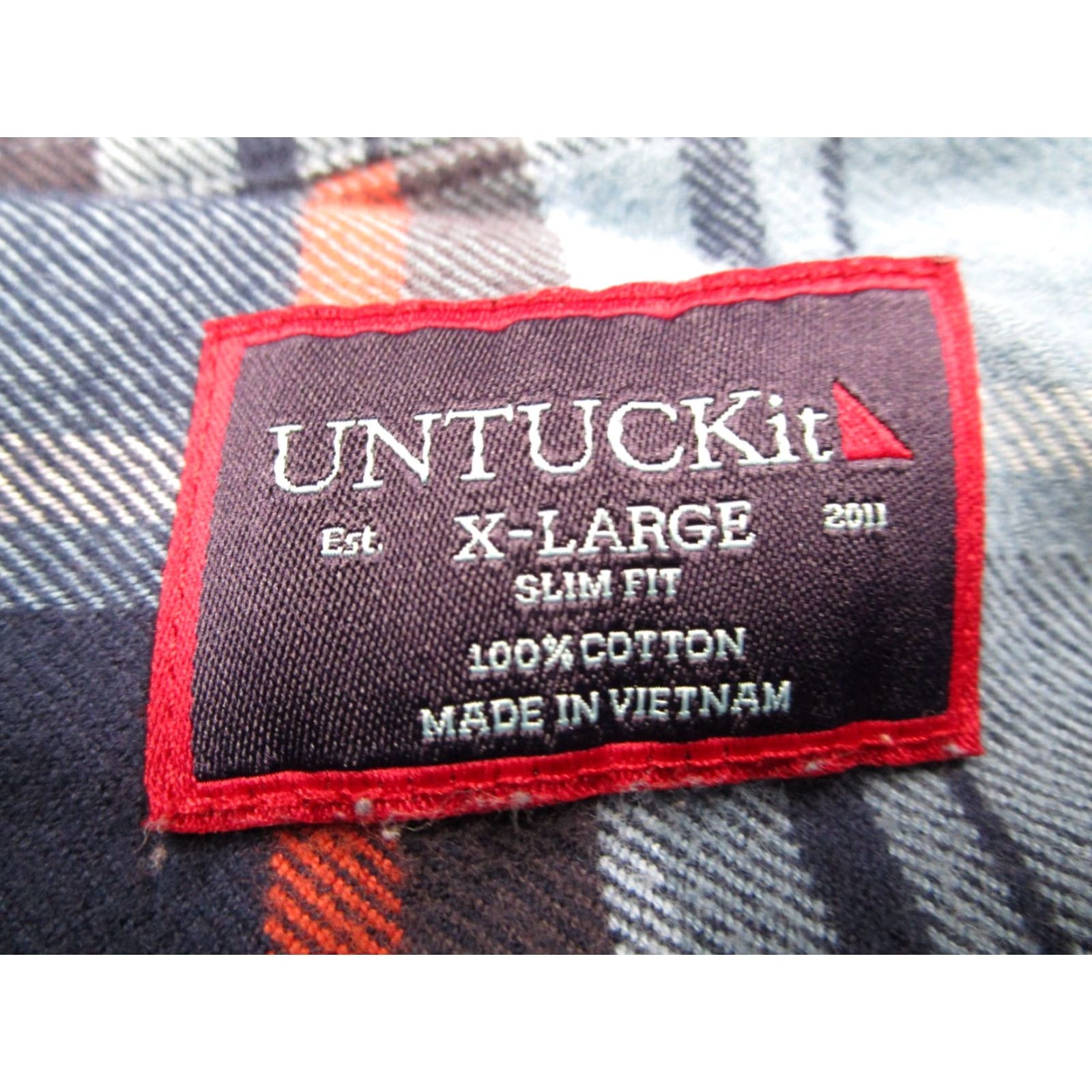 UNTUCKit UNTUCKit Button Up Shirt Mens Extra Large Blue Plaid Slim Fit Flannel Mens Size US XL / EU 56 / 4 - 3 Thumbnail
