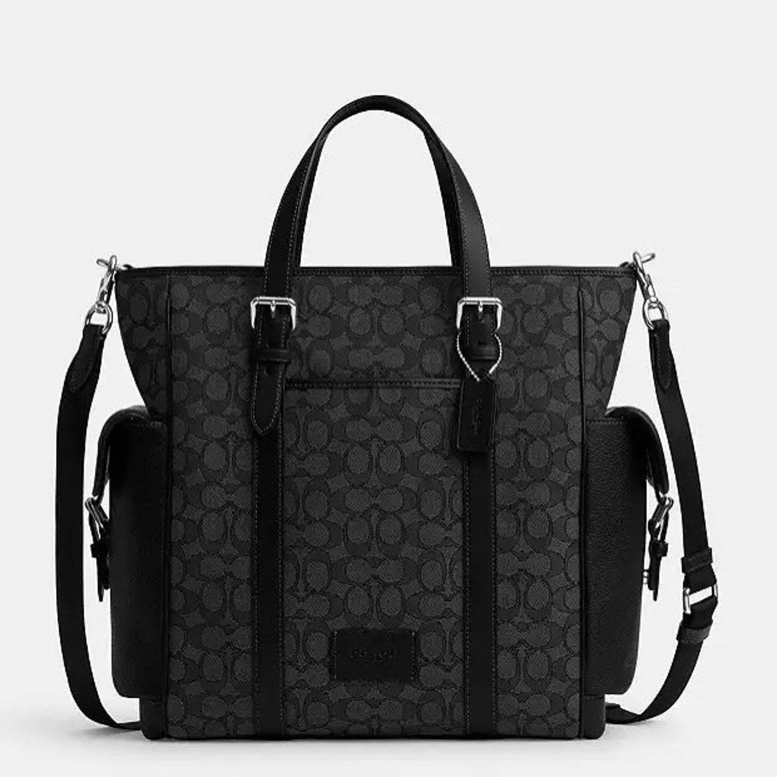 Coach NWT COACH CR325 Sprint Tote Bag Silver/Charcoal/Black Size ONE SIZE - 5 Thumbnail