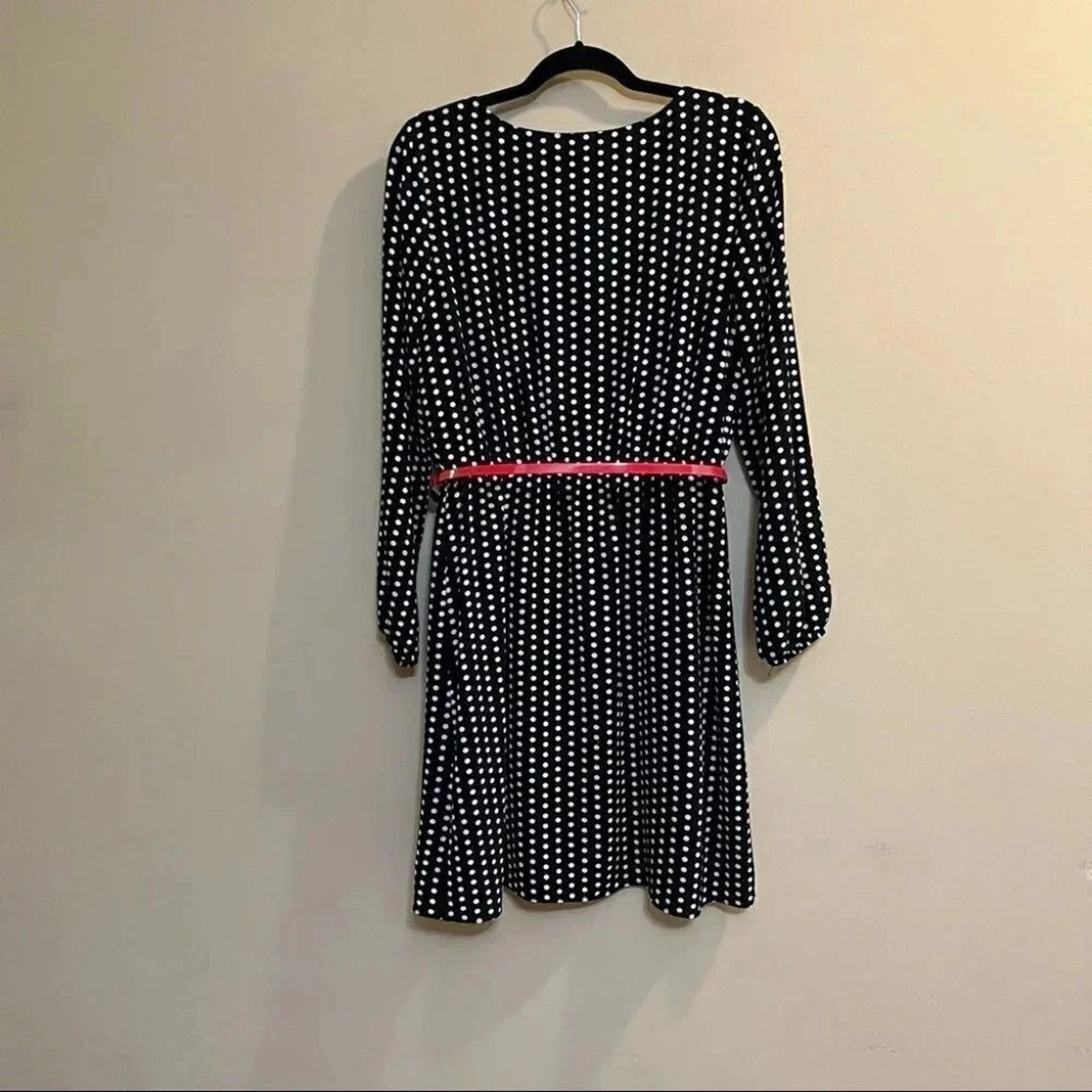 Apt. 9 Apt.9 Women's Fit & Flare V-Neck Polka Dot Dress Sz 8 Size M / US 6-8 / IT 42-44 - 12 Thumbnail