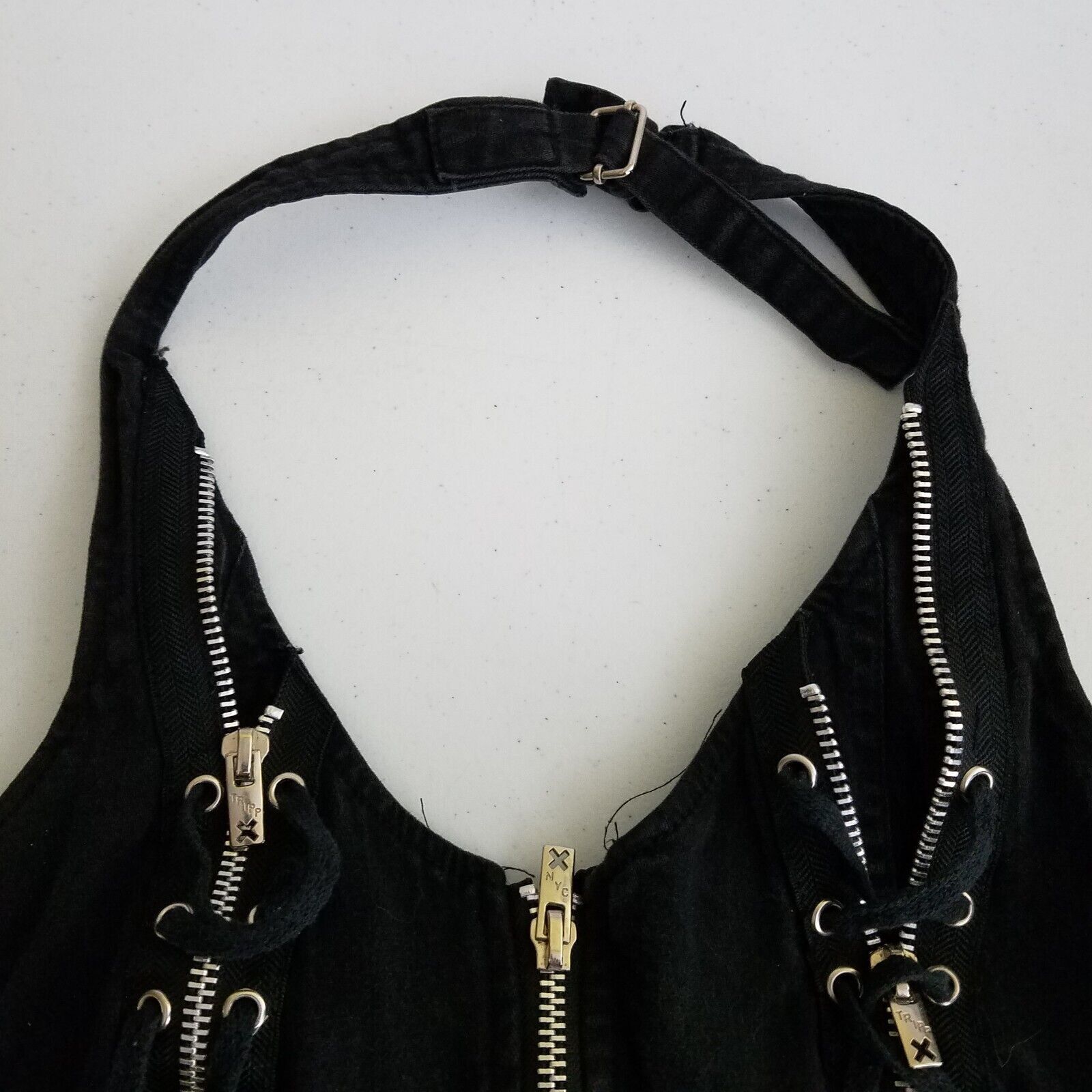 Tripp NYC Vtg Tripp NYC Halter Corset Top Lace Up Zippers Gothic 90s Size XL / US 12-14 / IT 48-50 - 2 Thumbnail