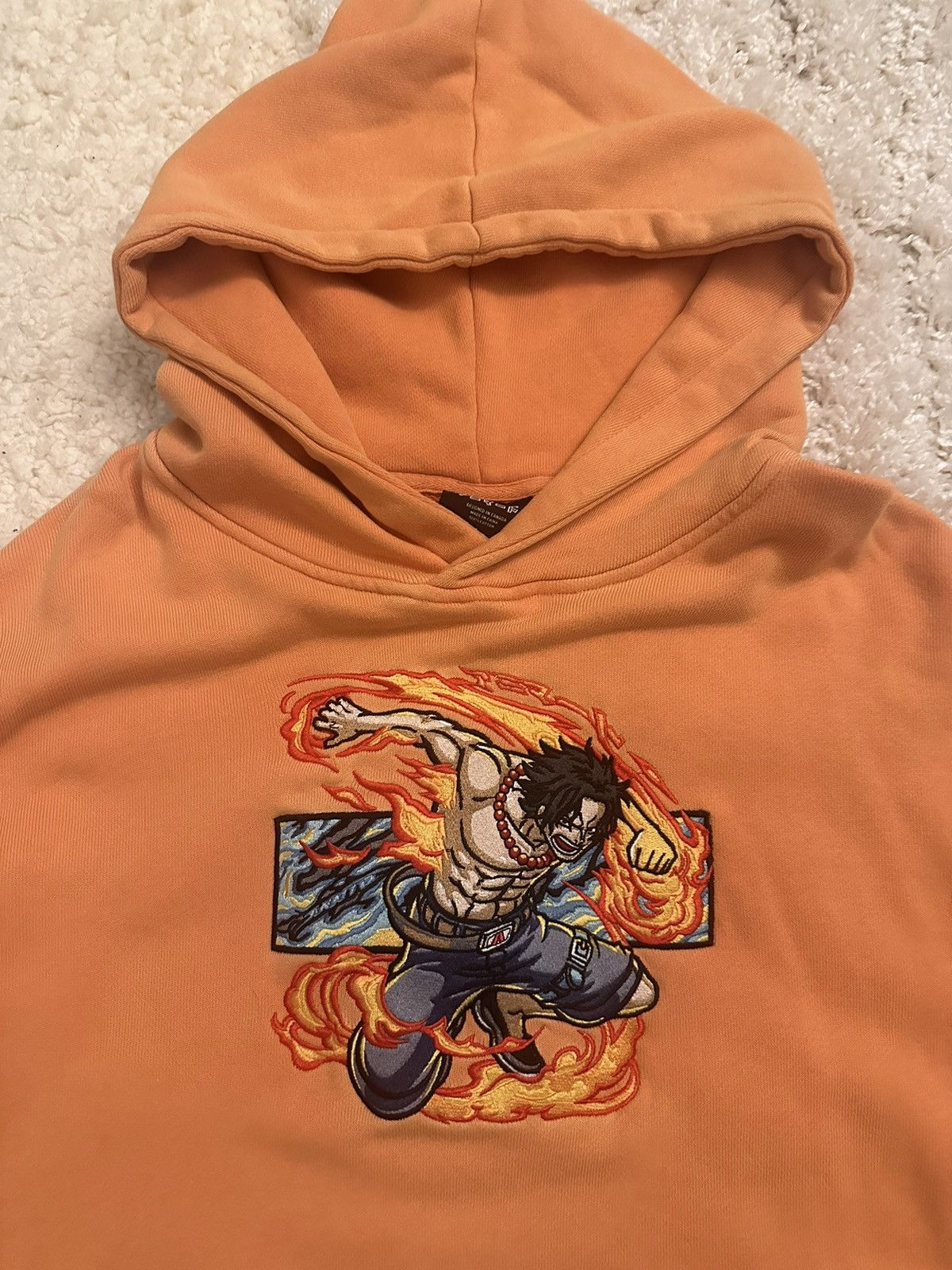 Streetwear Animato Shop One Piece Ace Embroidered Hoodie Grailed