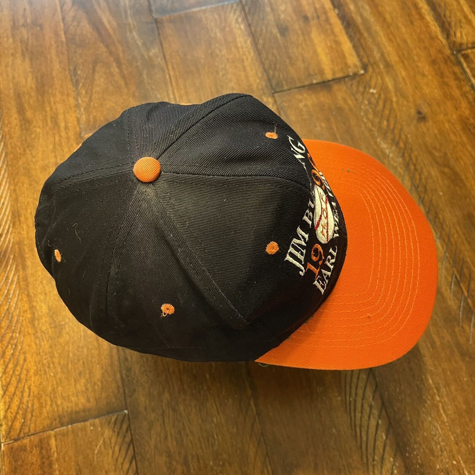 Vintage Vtg 1996 Jim Bunning Earl Weaver Black Orange HOF Snapback Size ONE SIZE - 5 Thumbnail