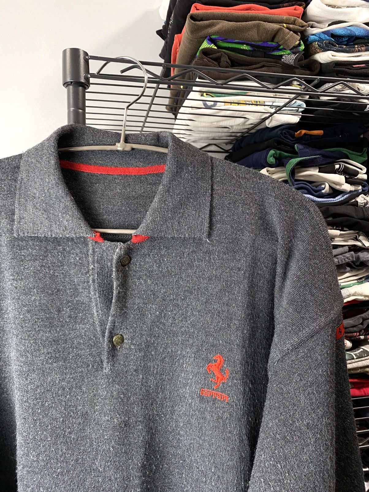 Ferrari Rare! Vintage 1980’s Ferrari Made In Italy Sweater Size US M / EU 48-50 / 2 - 2 Thumbnail