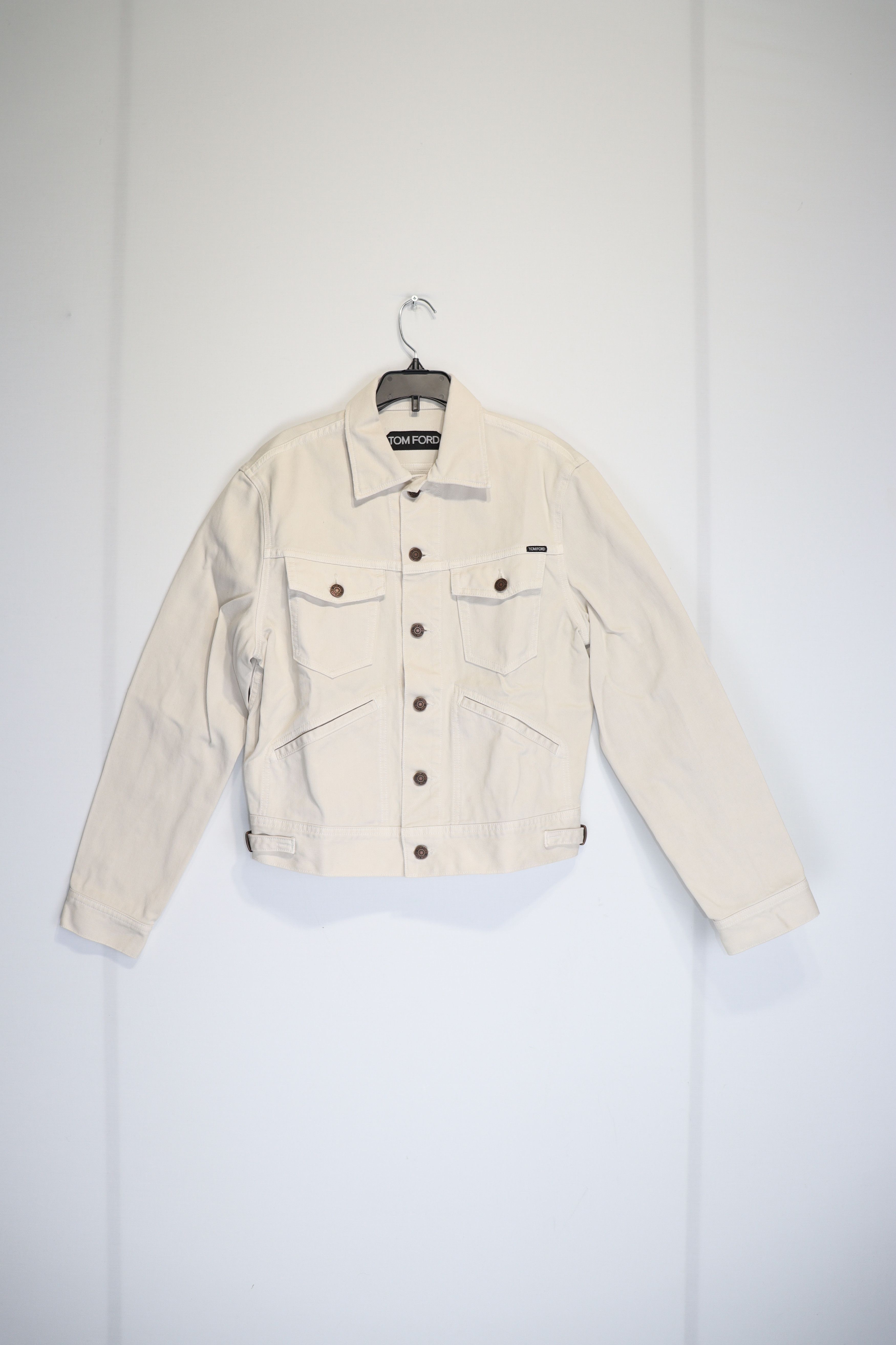 Tom Ford o1rshd1 Denim Jacket in Ivory Size US M / EU 48-50 / 2 - 3 Thumbnail