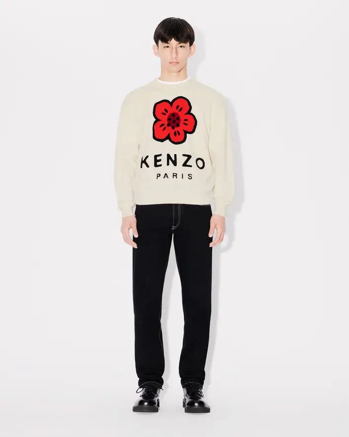 Kenzo o1s22i1n0125 Boke Flower Wool Sweater in Off White Size US S / EU 44-46 / 1 - 5 Thumbnail