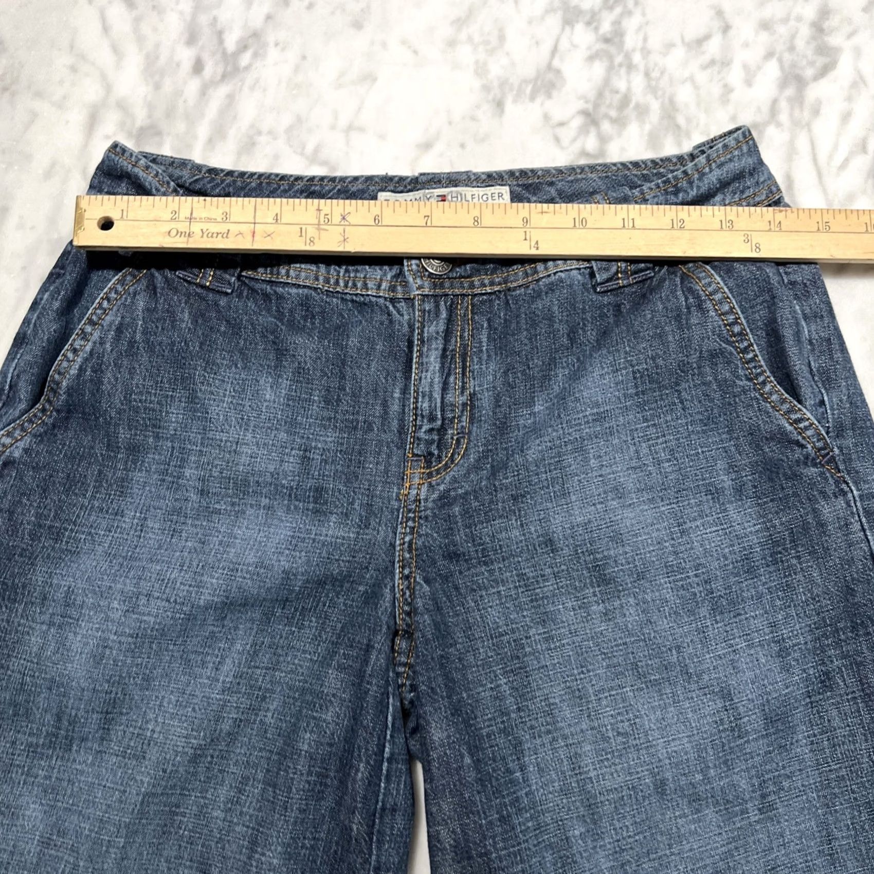 Tommy Hilfiger Tommy Hilfiger Jeans Womens 4 Blue Shorts Women Wide Leg Crop Denim Pockets Cotton Mom Size 27" / US 4 / IT 40 - 6 Thumbnail