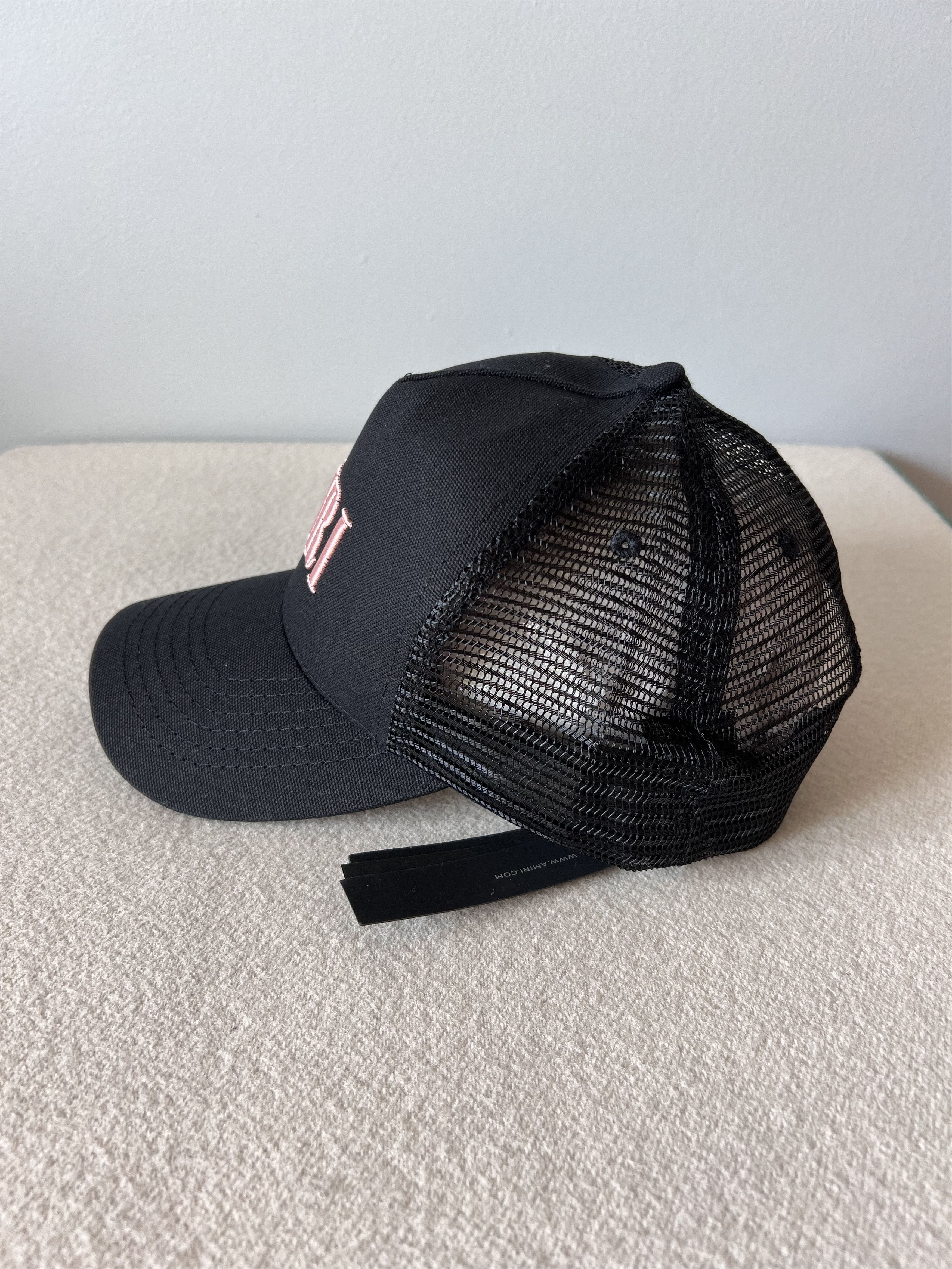 Amiri Amiri Script Trucker Hat in Black Peach Size ONE SIZE - 2 Thumbnail
